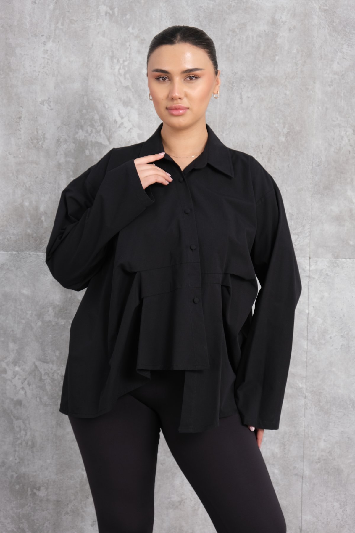 Plus Size Blouse-Black