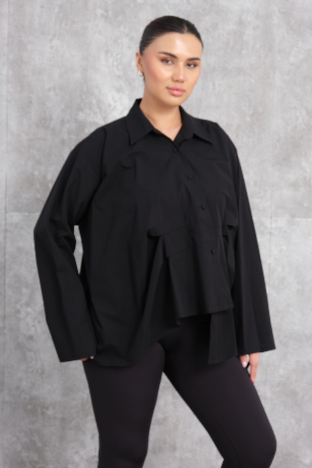 Plus Size Blouse-Black