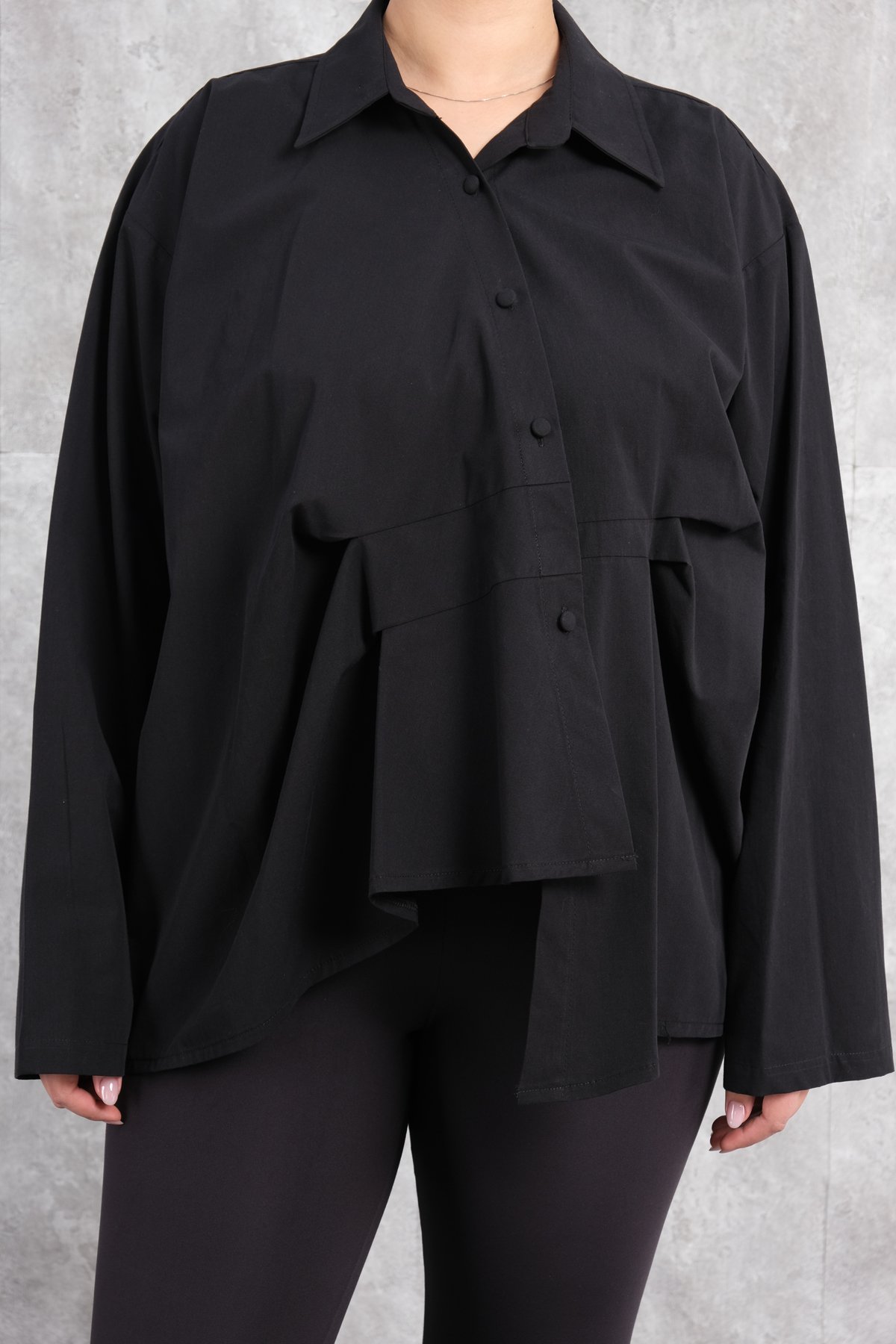 Plus Size Blouse-Black