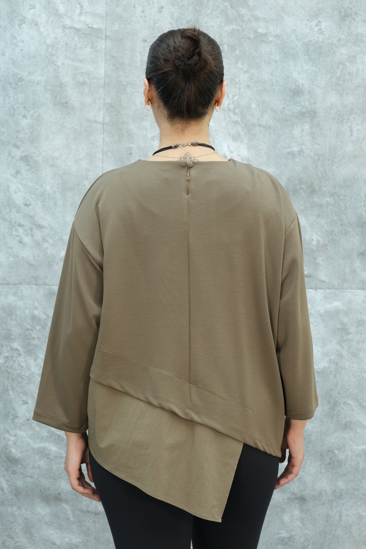 Plus Size Blouse-Mink