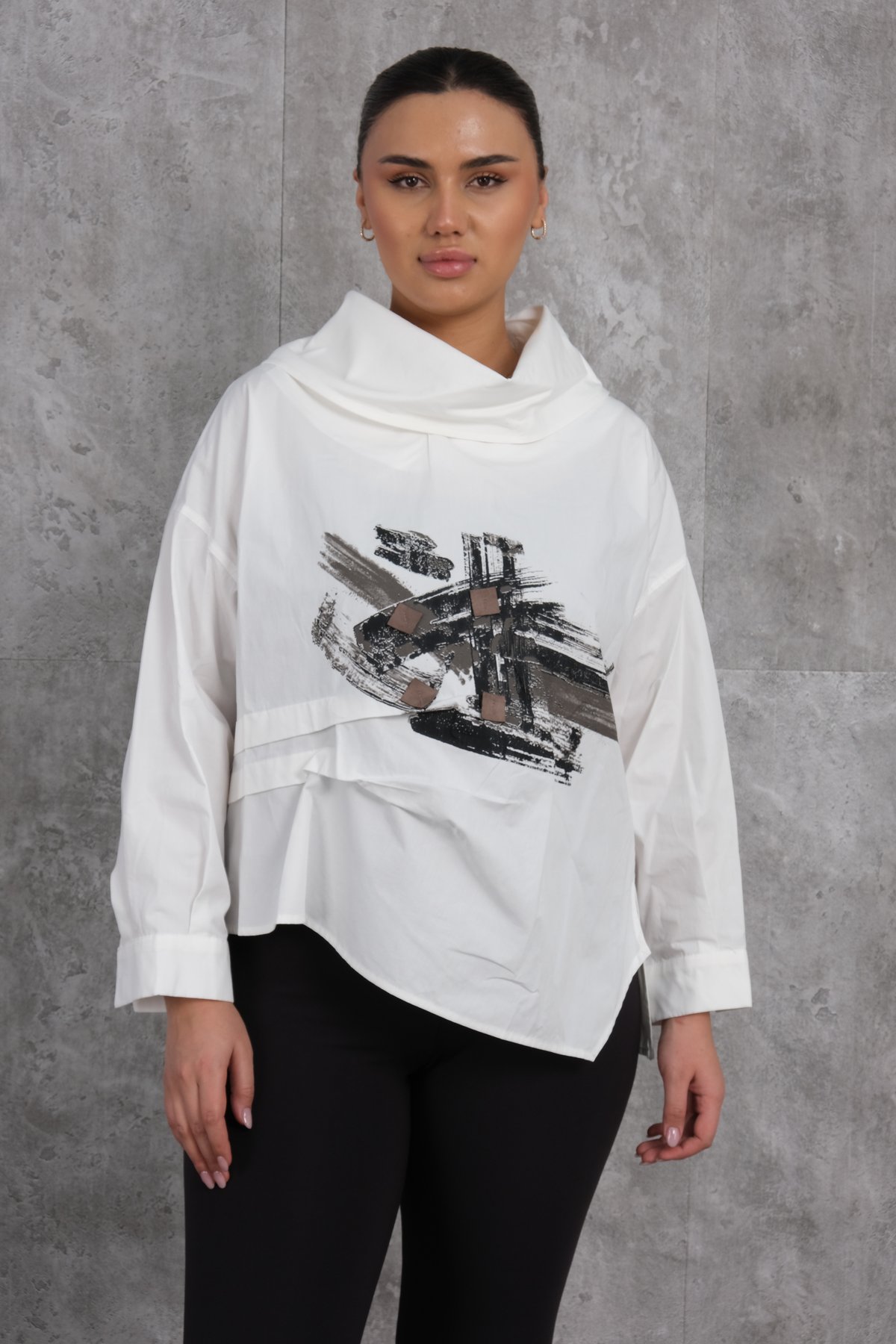 Plus Size Blouse-Ecru