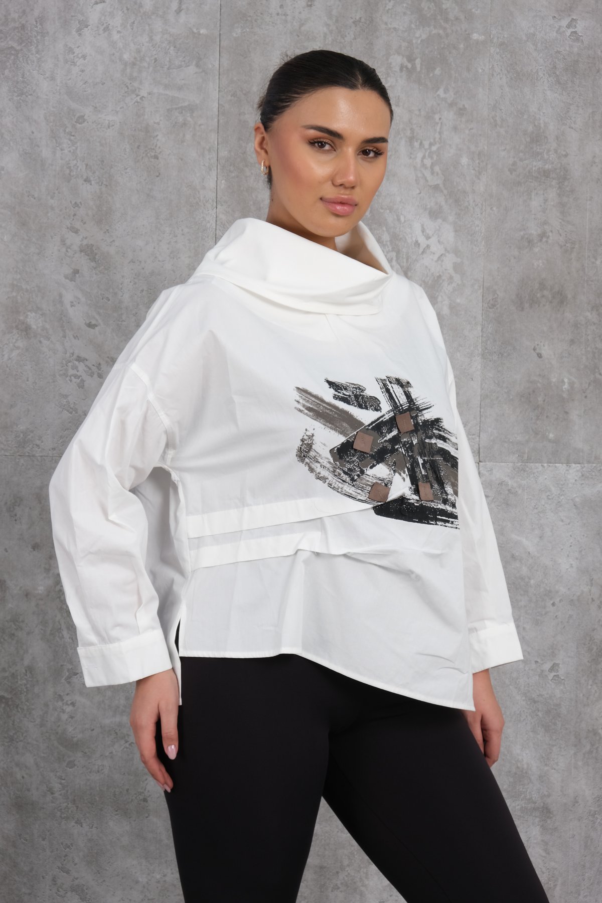 Plus Size Blouse-Ecru