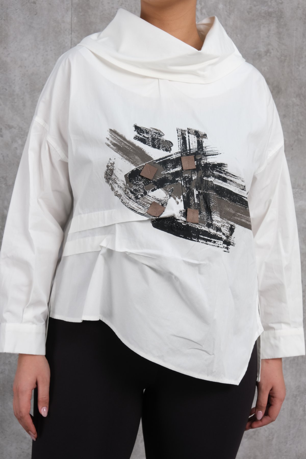 Plus Size Blouse-Ecru