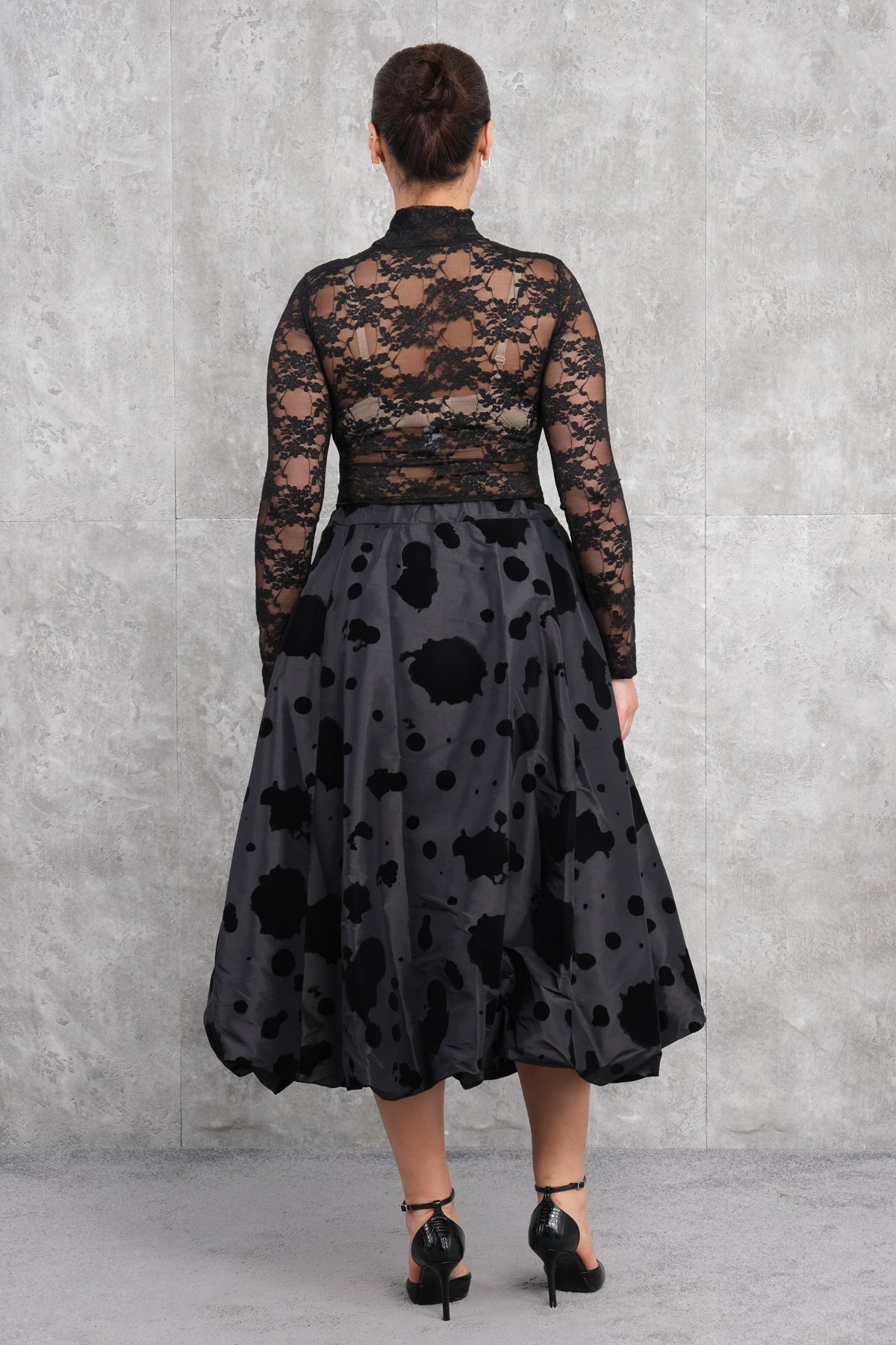 Plus Size Skirt-Black