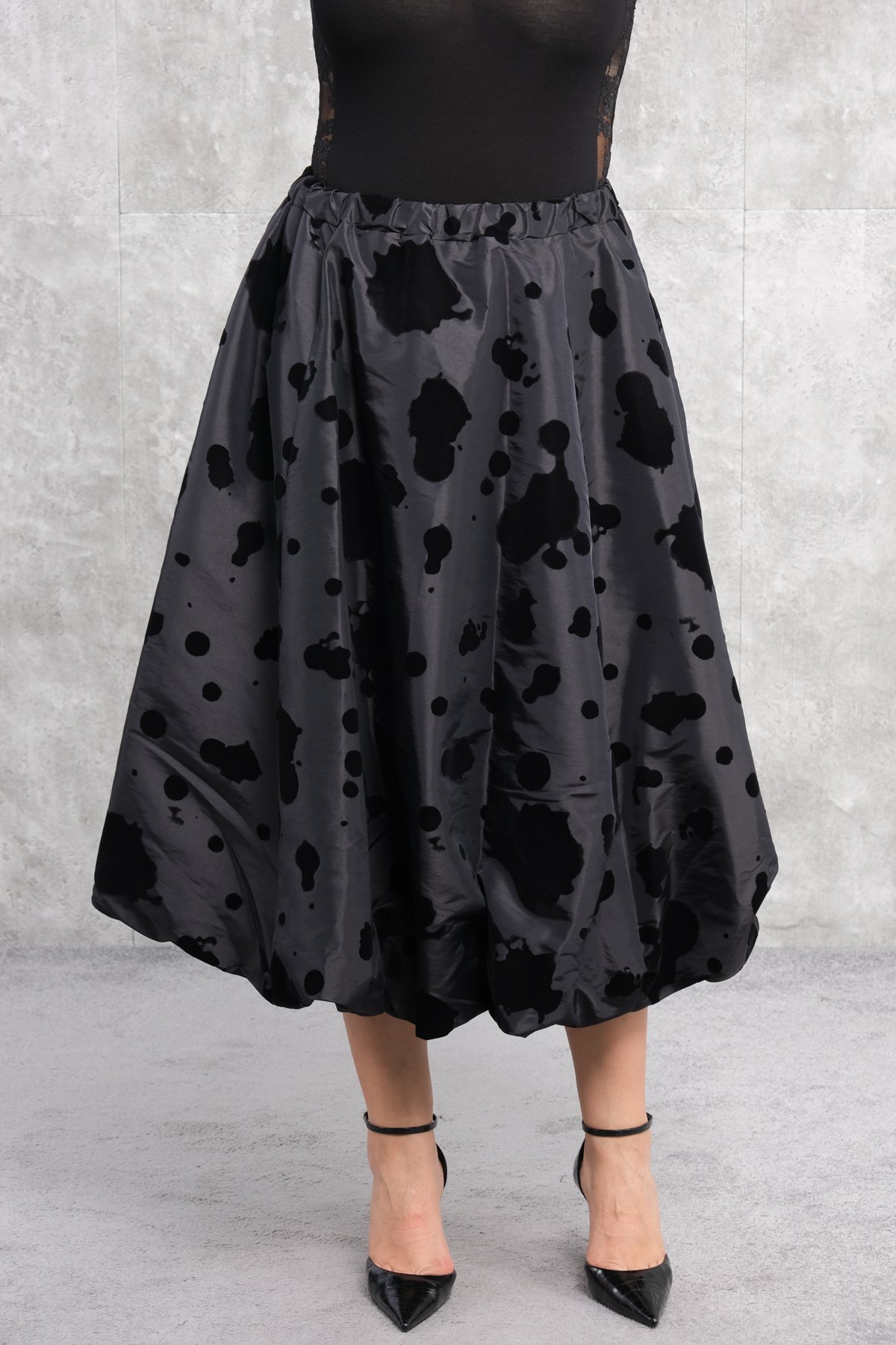 Plus Size Skirt-Black