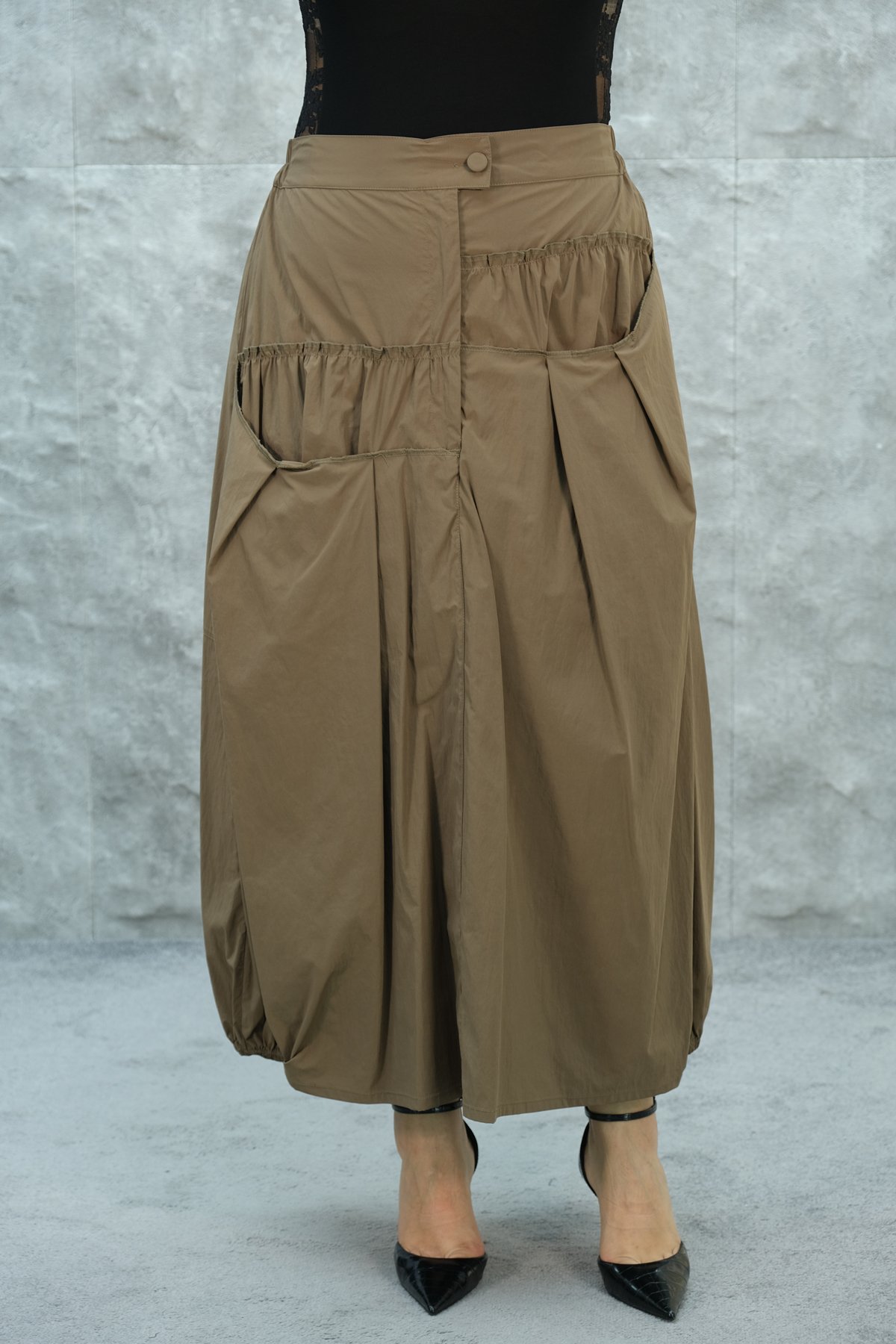 Plus Size Skirt-Mink