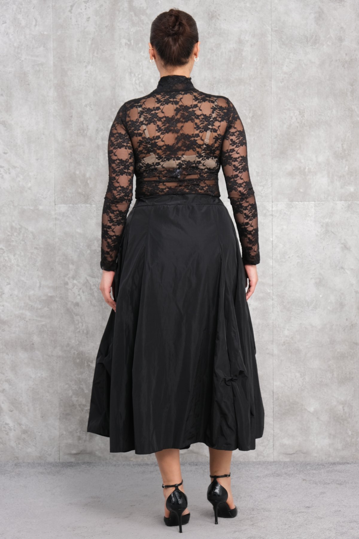 Plus Size Skirt-Black