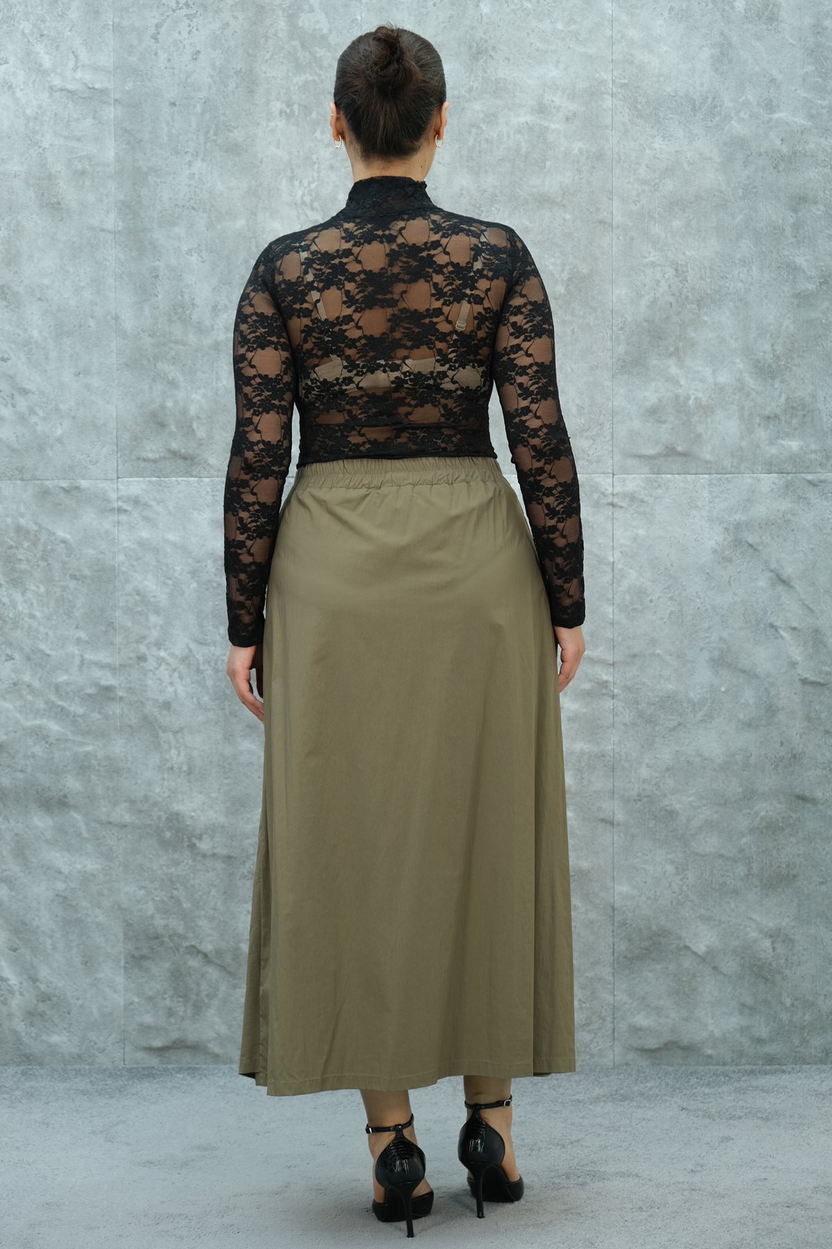 Plus Size Skirt-Mink