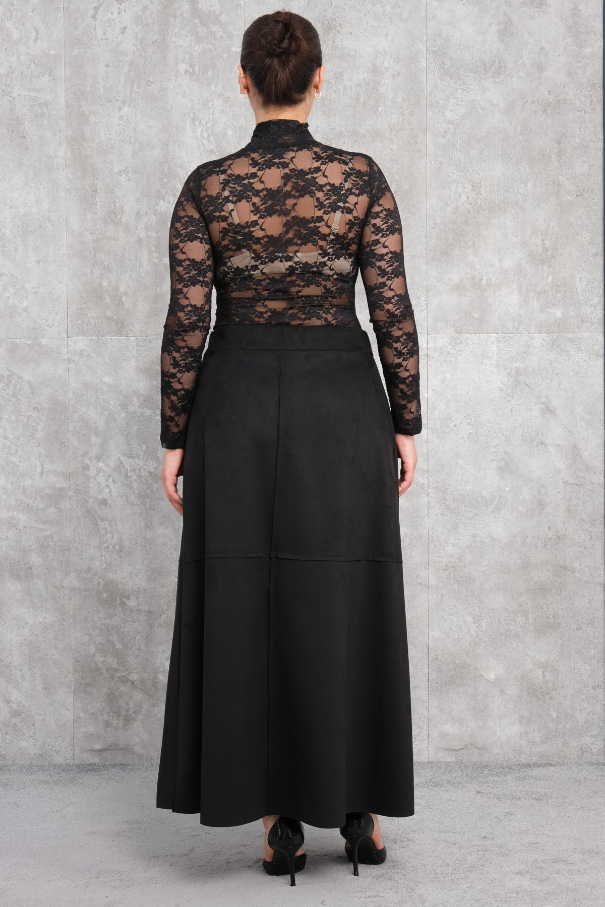 Plus Size Skirt-Black