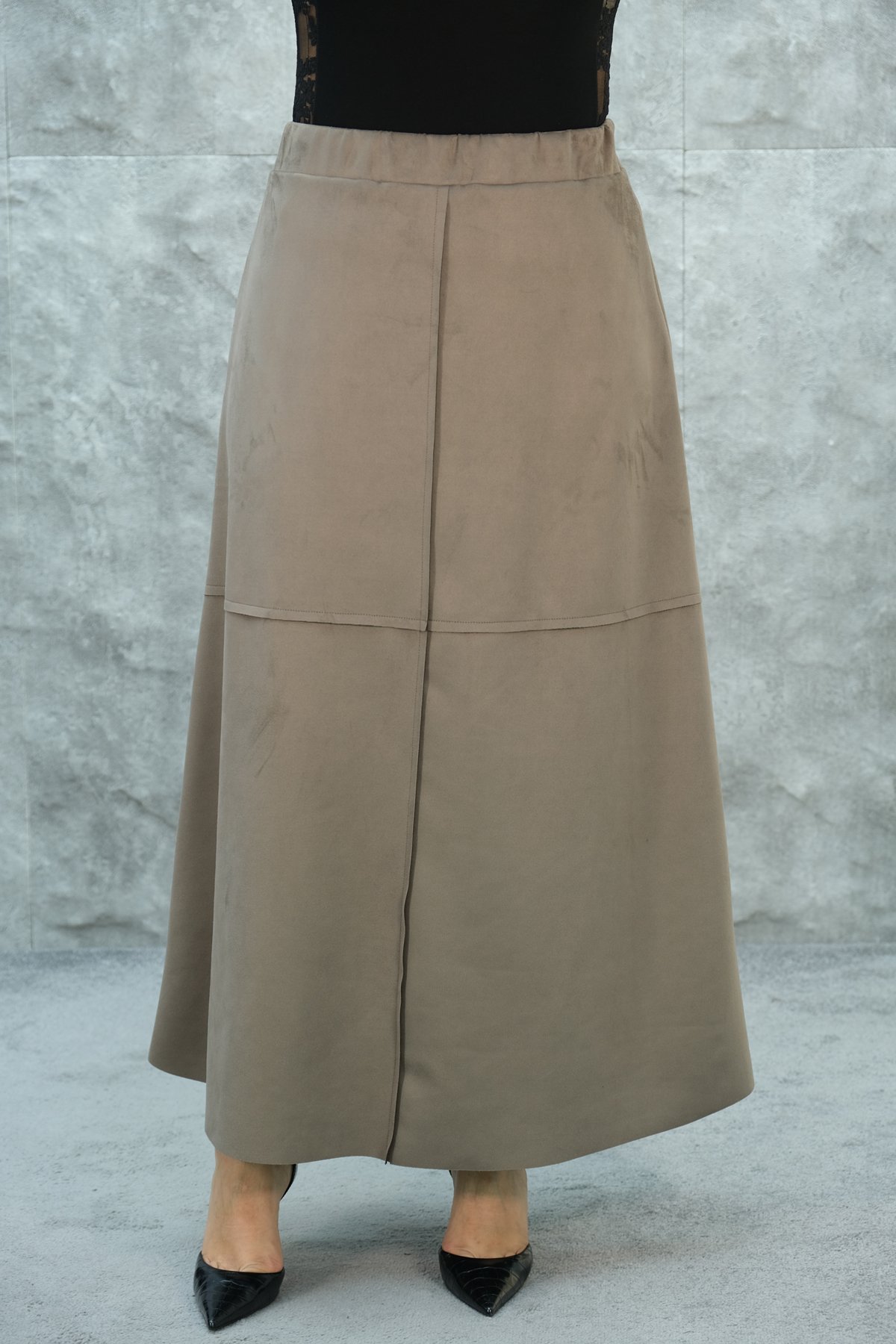Plus Size Skirt-Mink