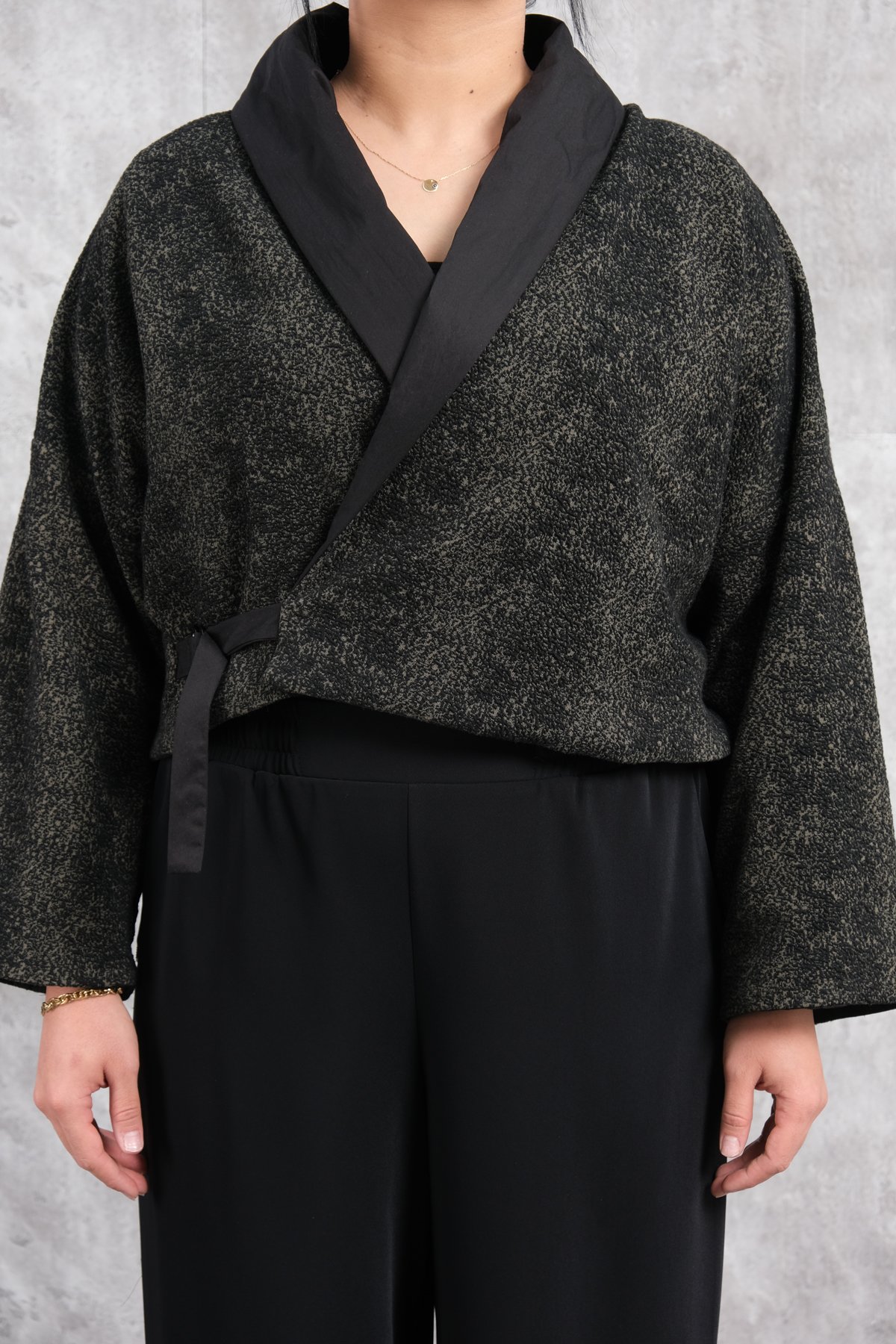 Plus Size Jacket-Khaki