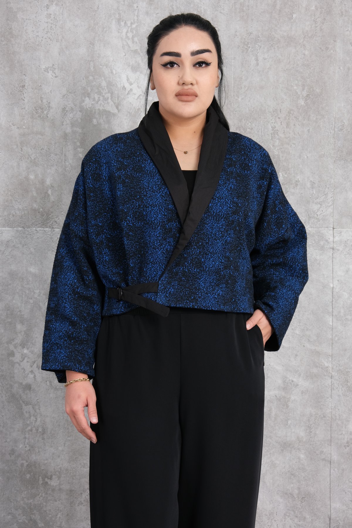 Plus Size Jacket-Bright Blue