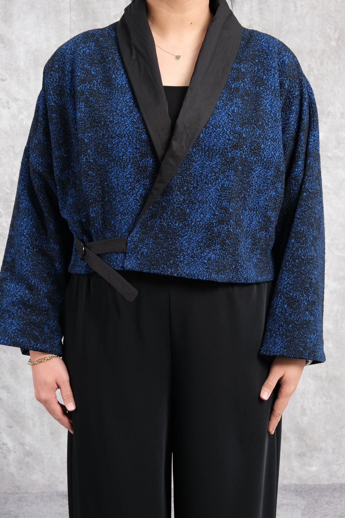 Plus Size Jacket-Bright Blue