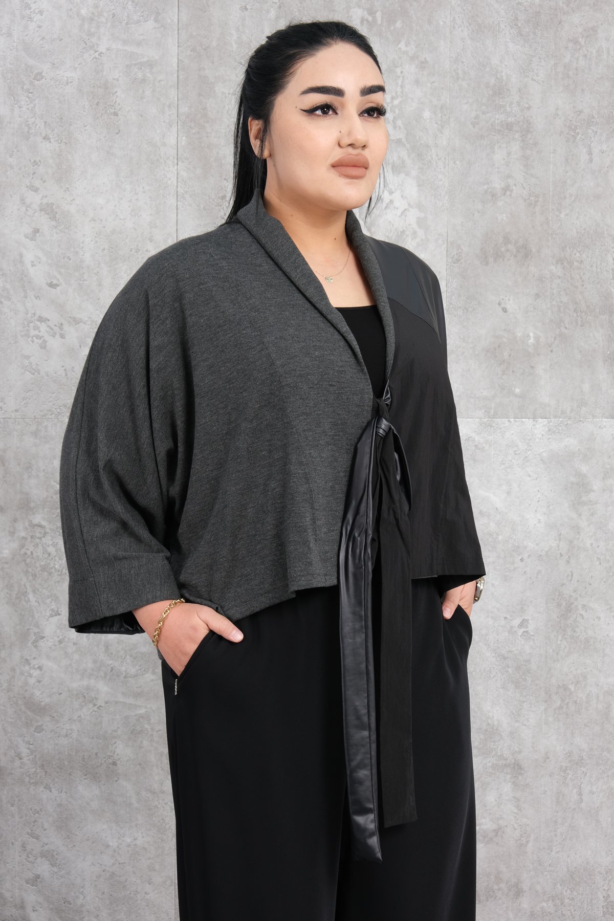 Plus Size Jacket-Anthracite