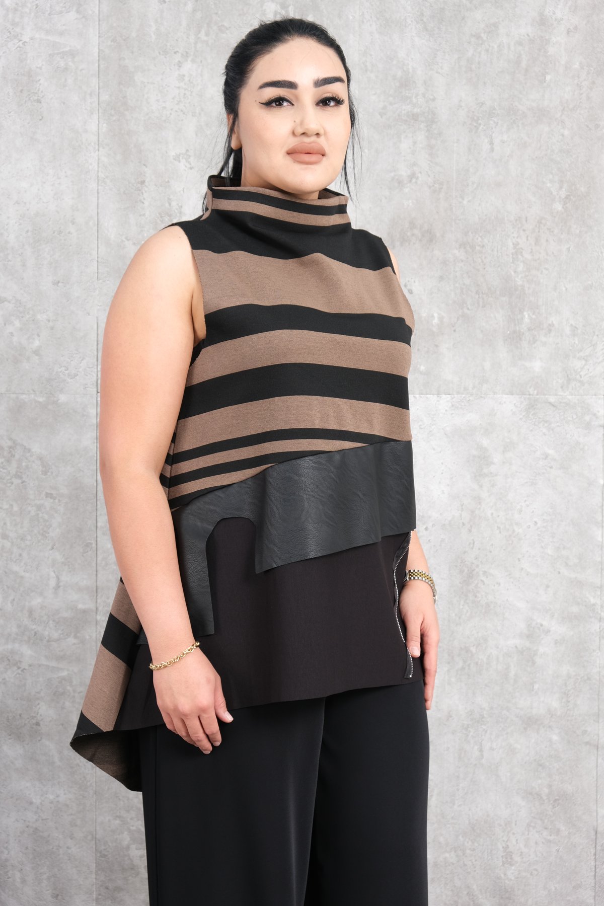 Plus Size Tunic-Camel