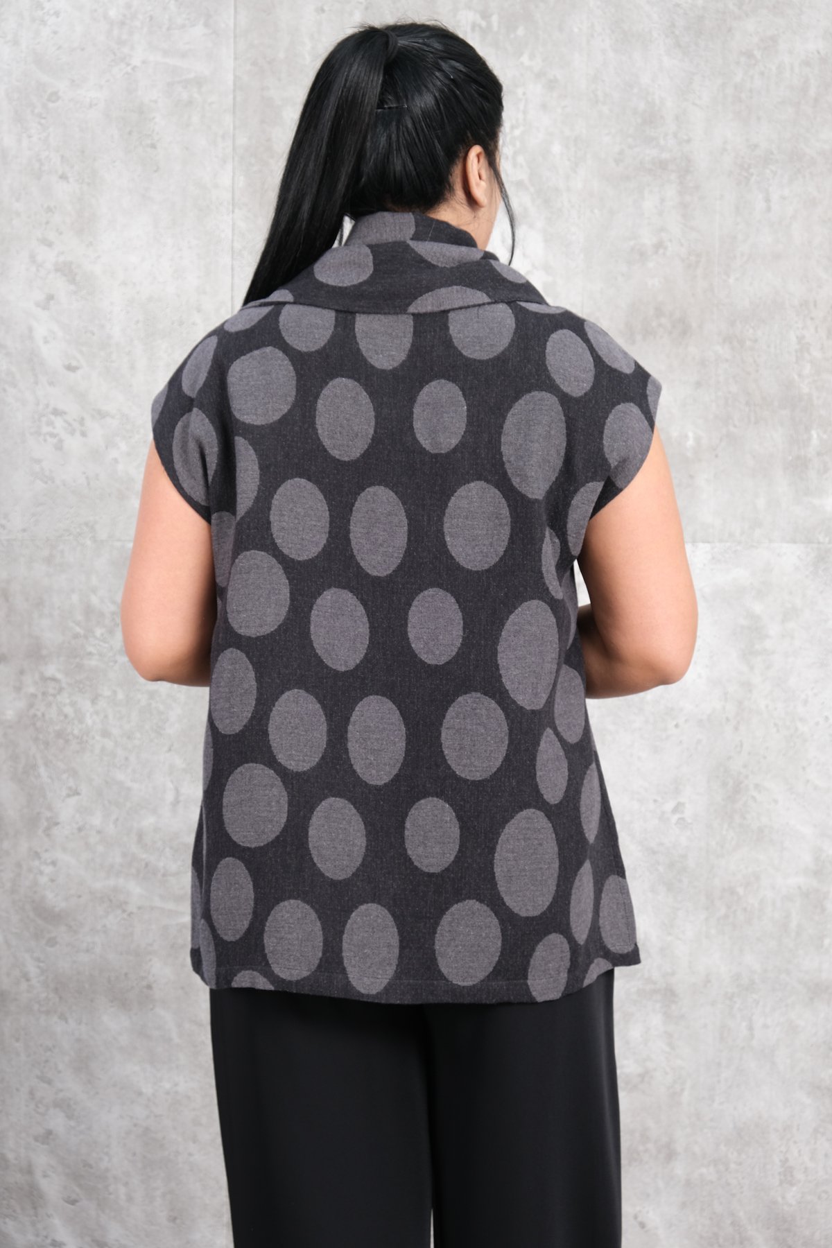 بلوزة مقاس كبير-الرمادي