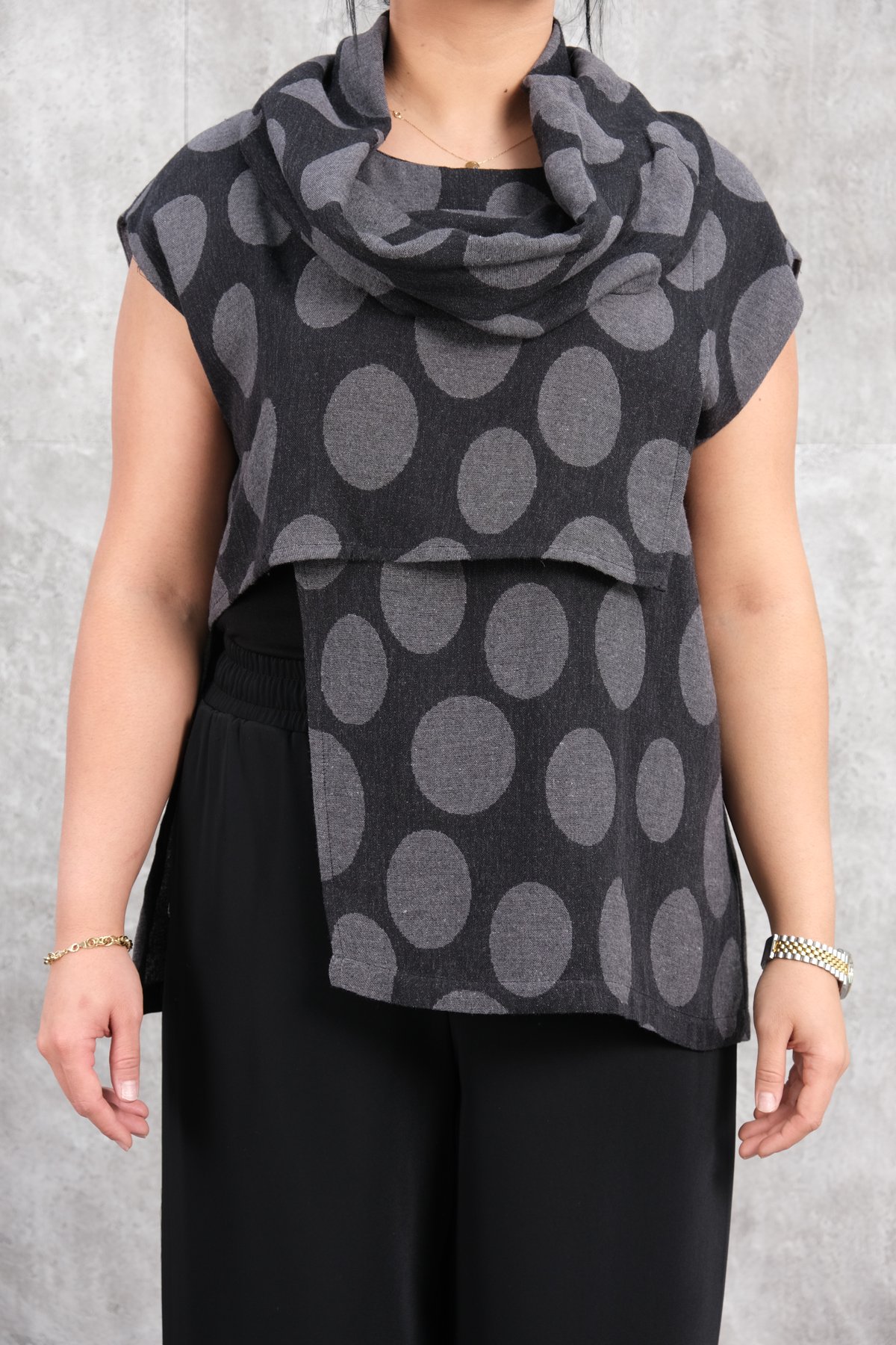 بلوزة مقاس كبير-الرمادي