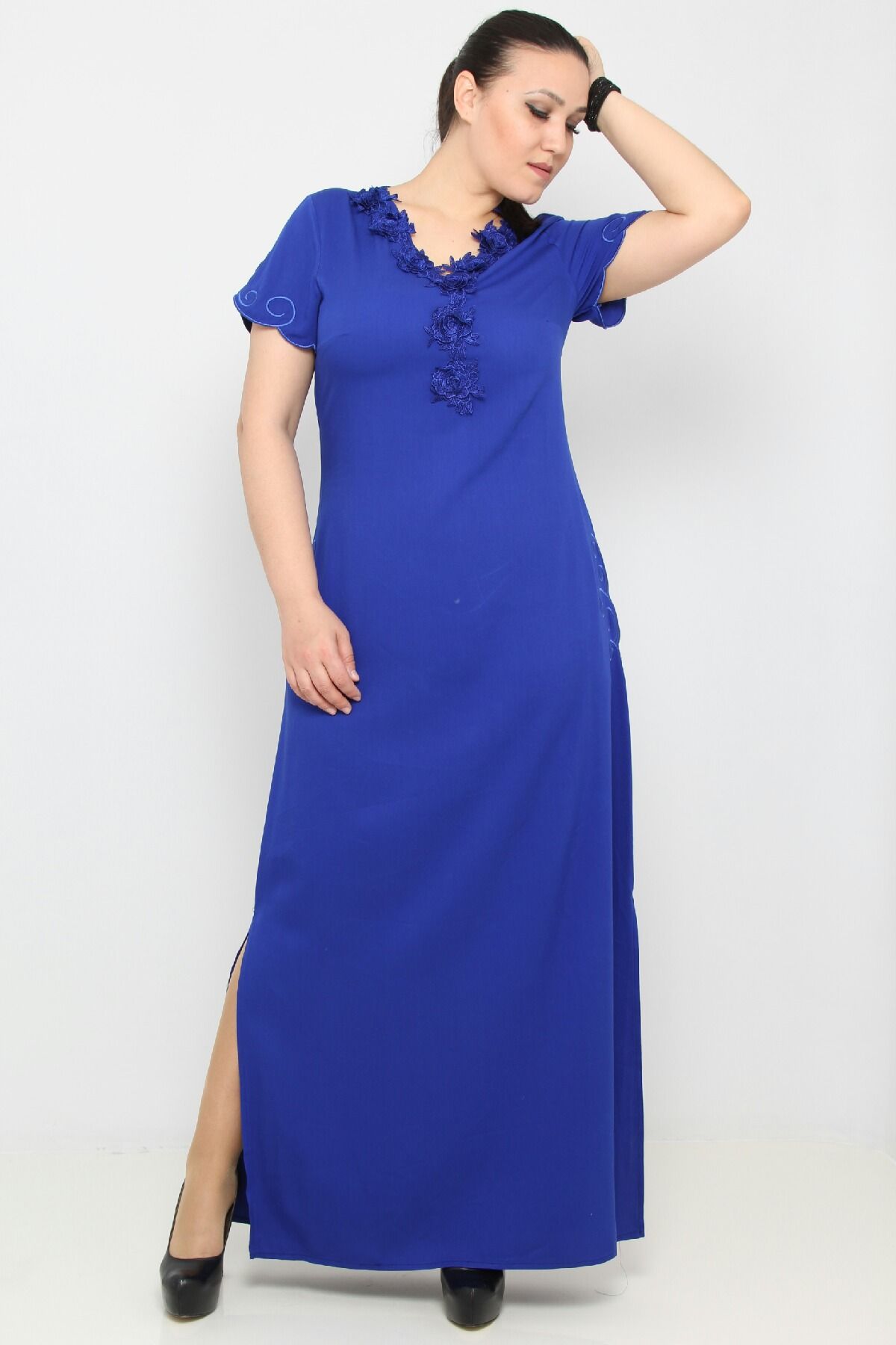Day Dresses Long-Bright Blue