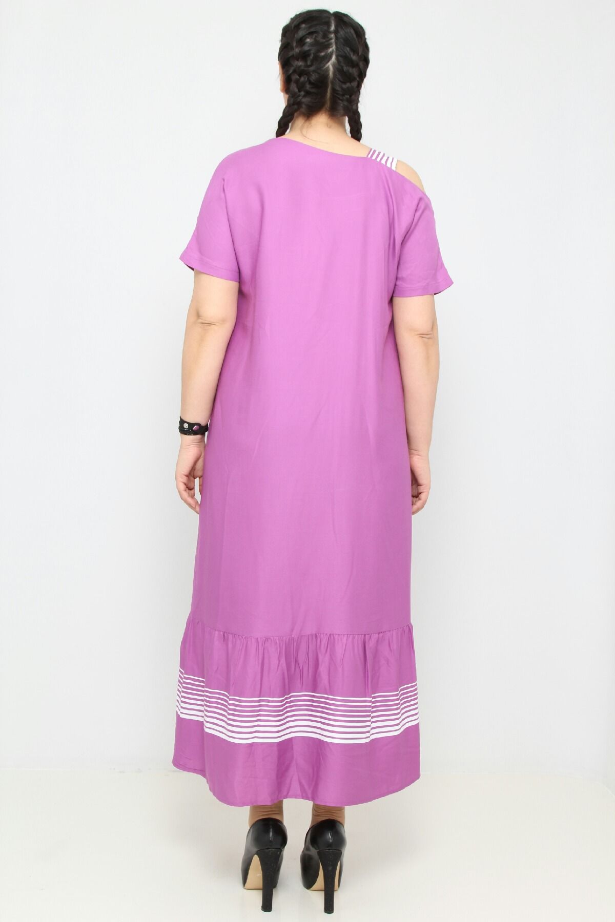Повседневные платья длинные-Фиолетовый