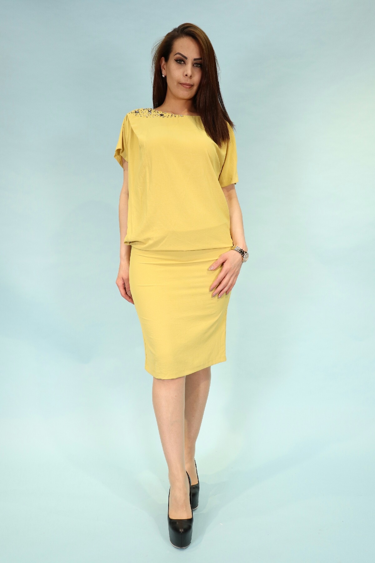 Day Dresses Medium-Yellow