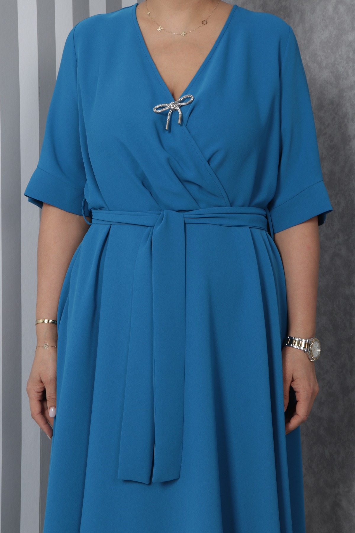 Casual Dresses-Blue