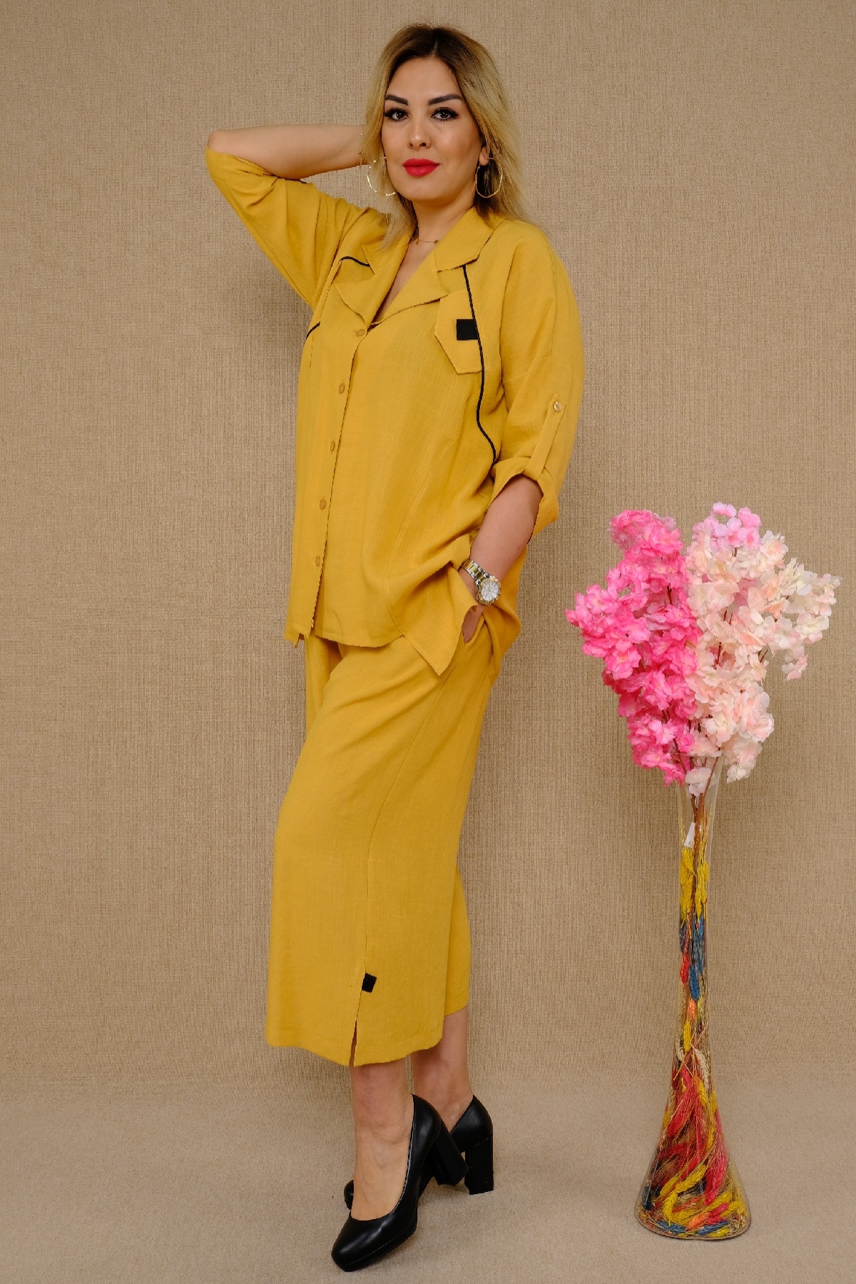 Two-Piece Suit-Mustard
