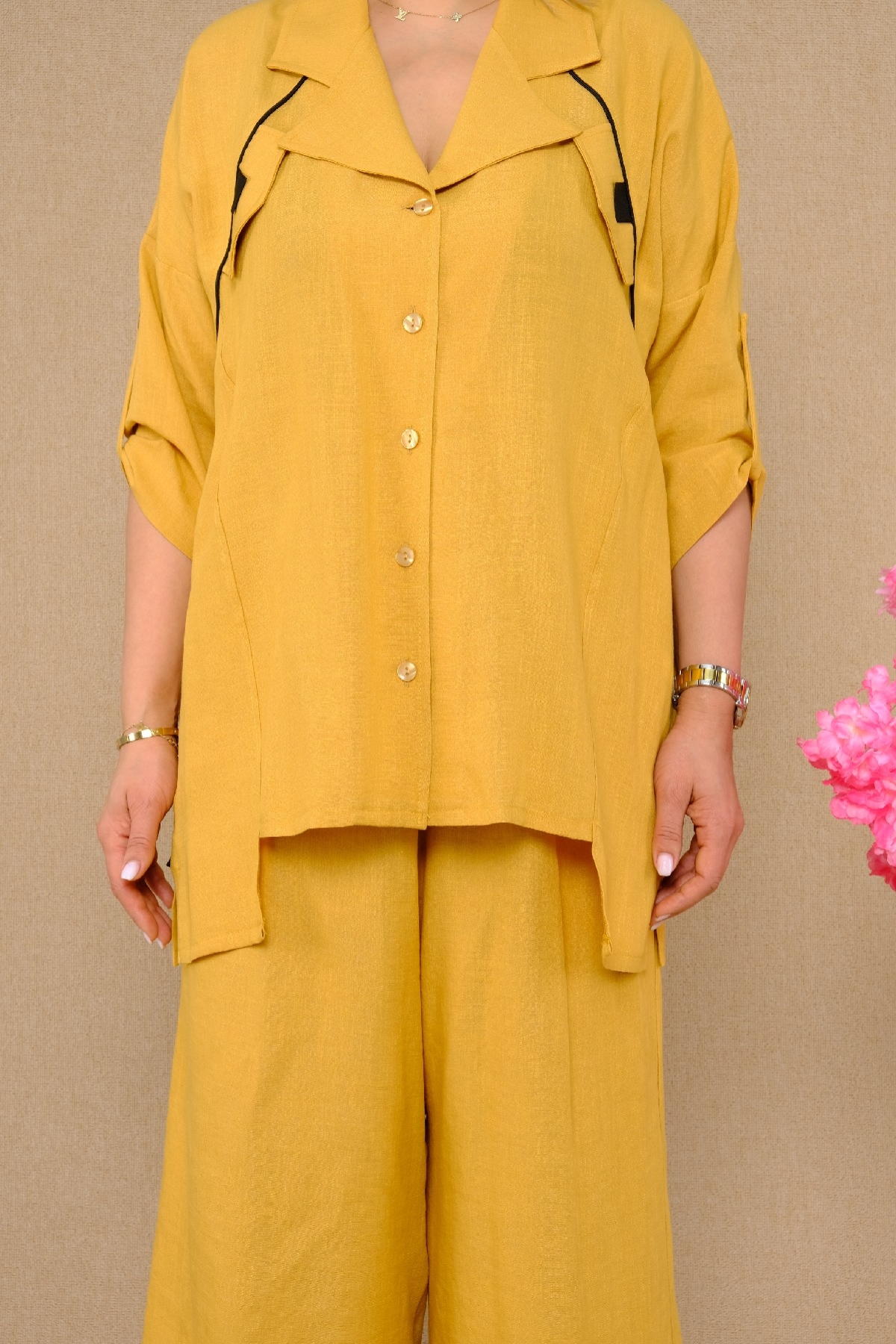 Two-Piece Suit-Mustard