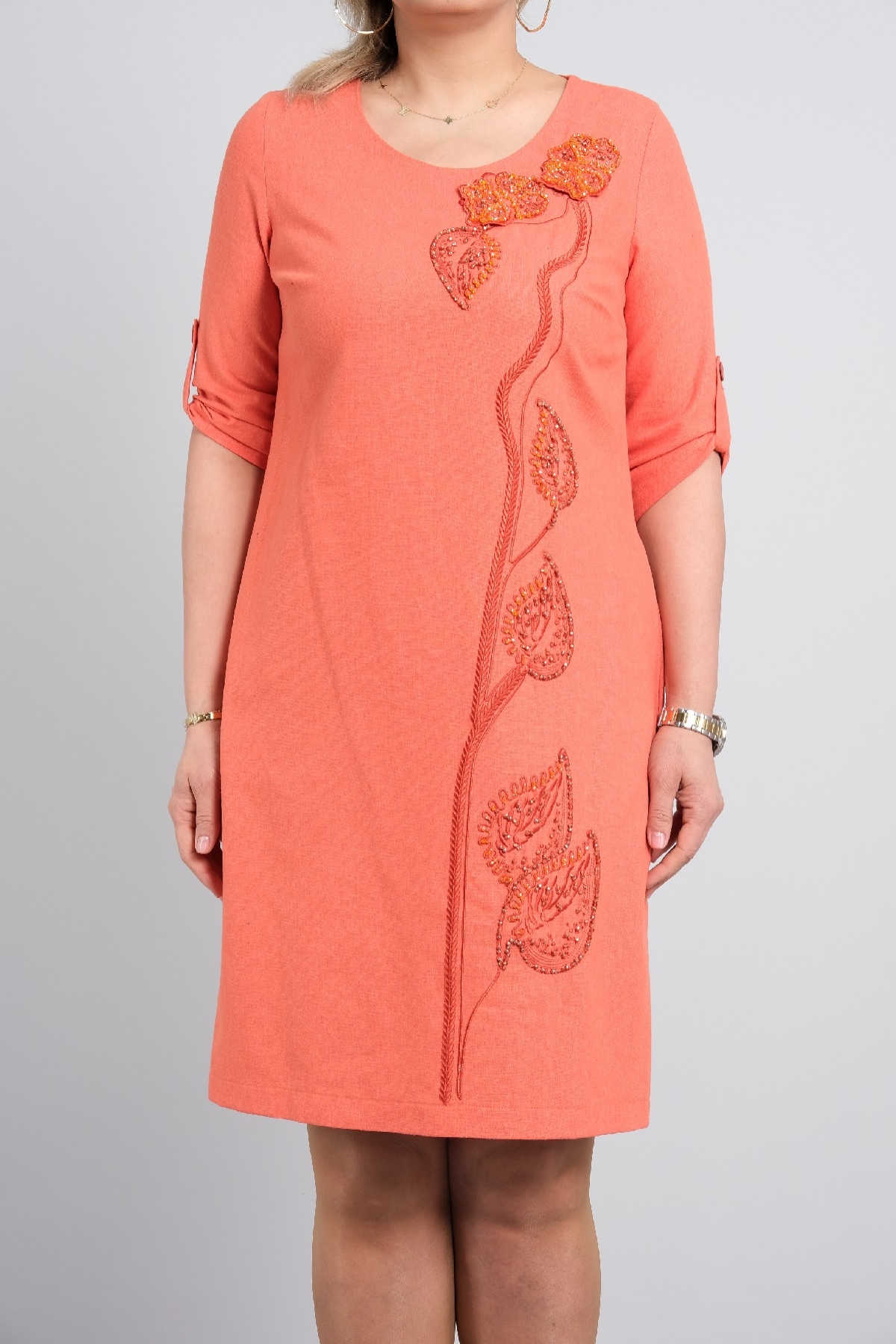 Casual Dresses-Coral