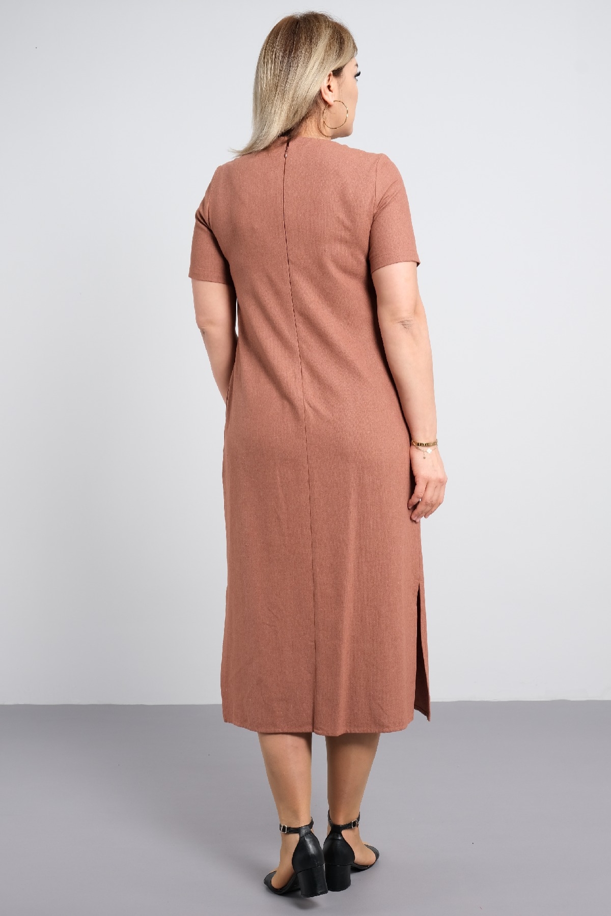 Casual Dresses-Brown