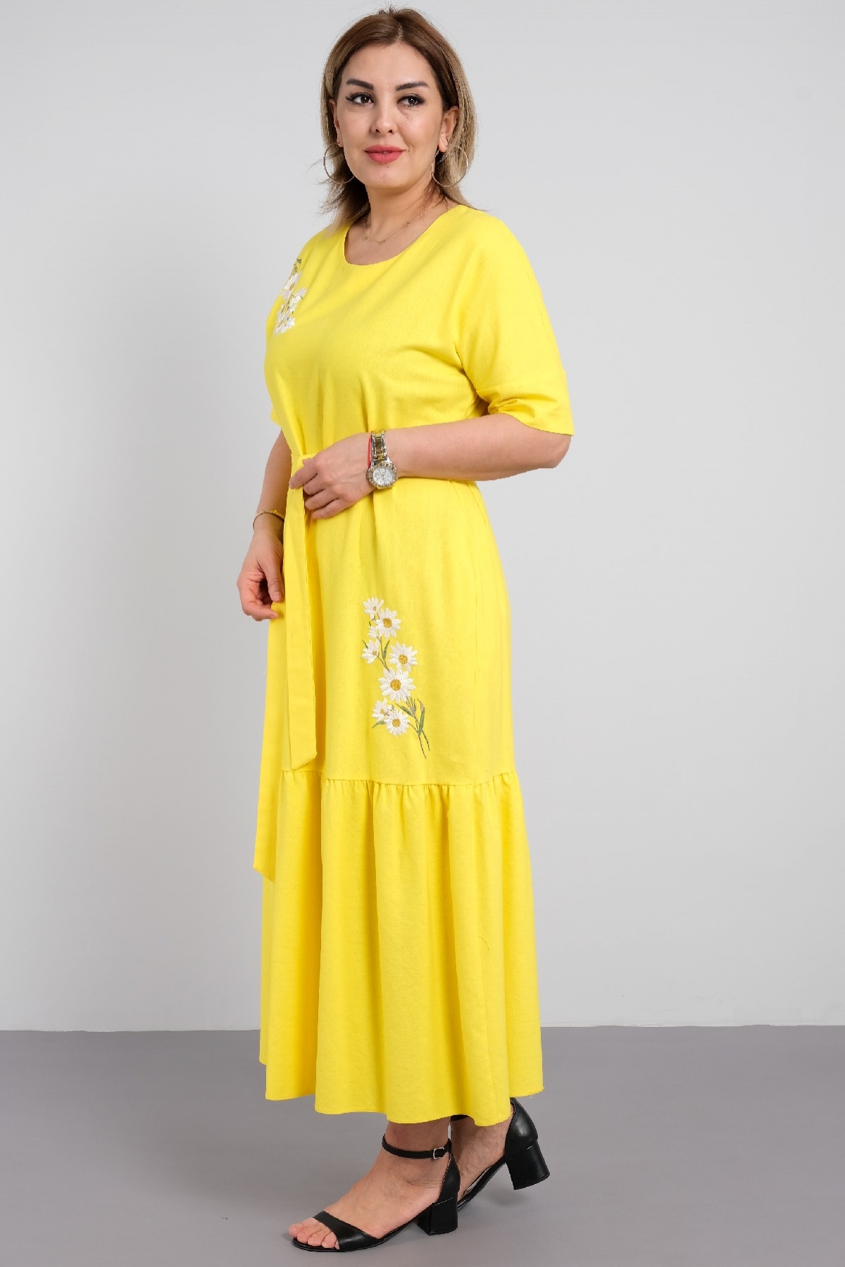 Casual Dresses-Yellow