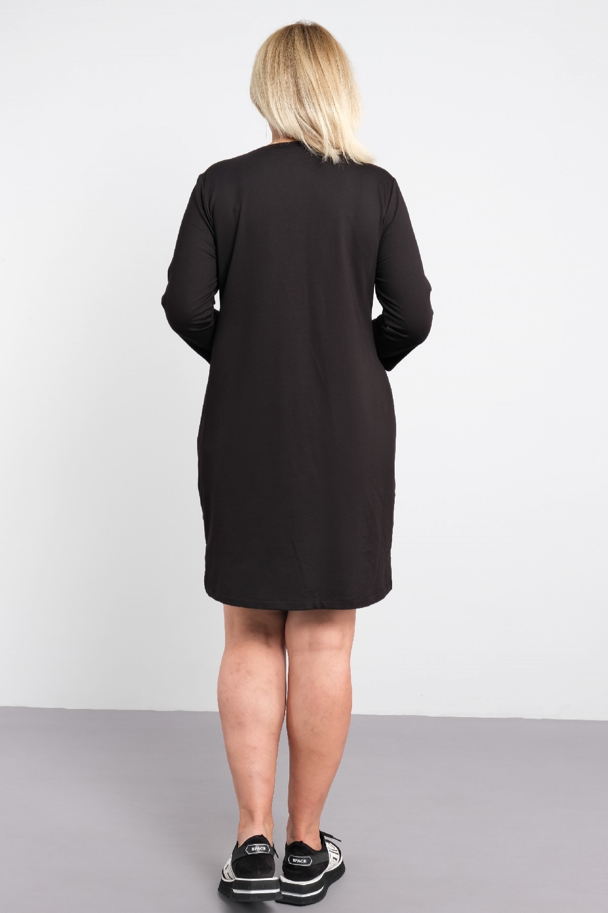 Casual Short Dresses-Black
