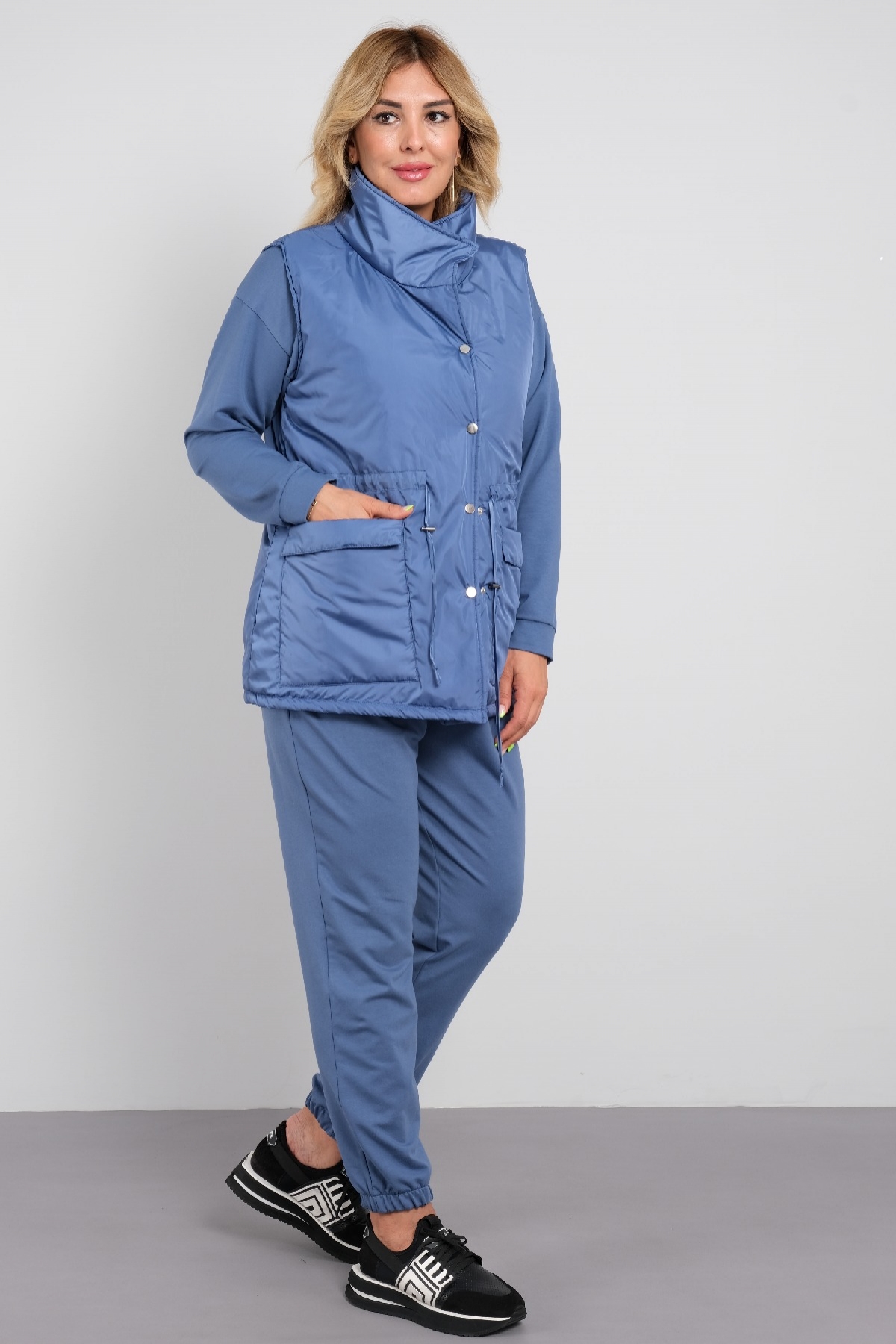 Women's 3 Piece Suits-Blue