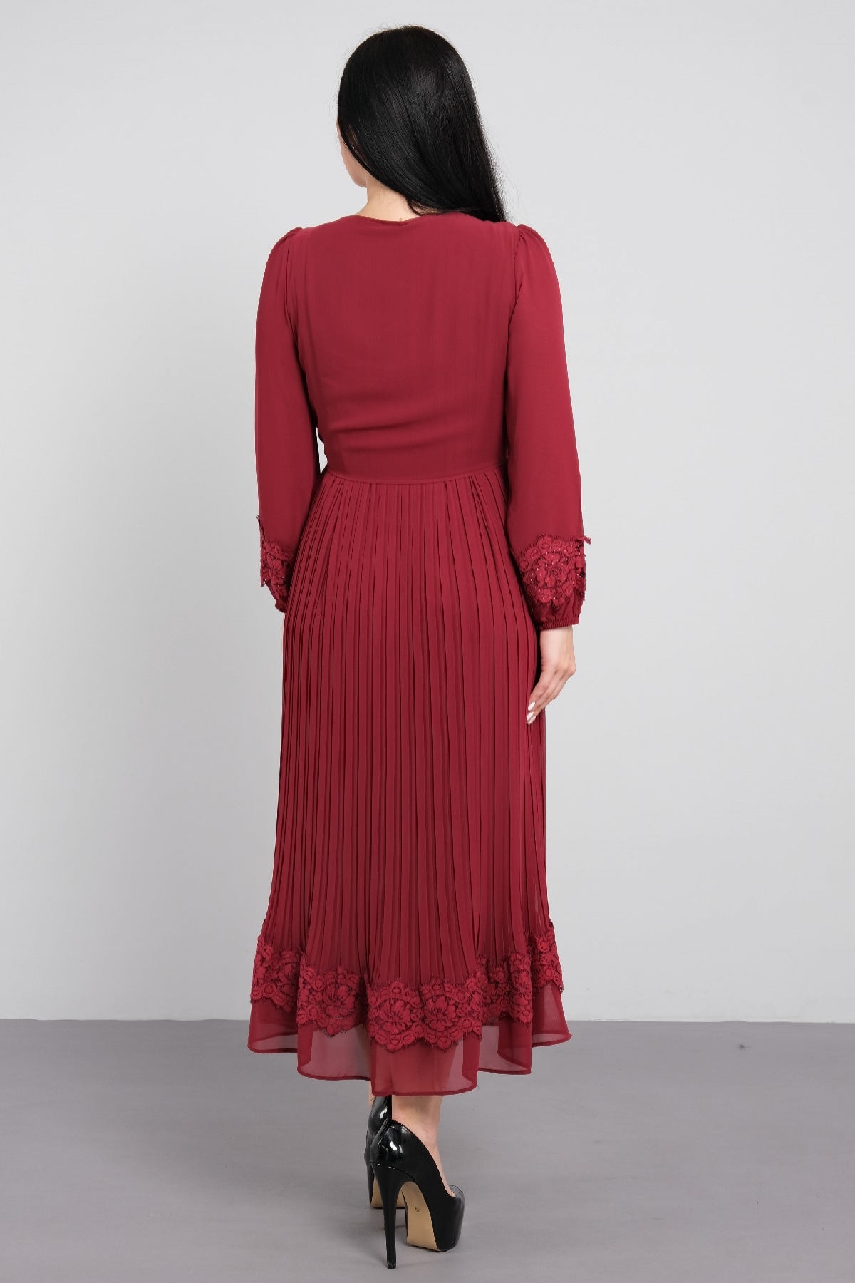 Casual Dresses-Claret Red