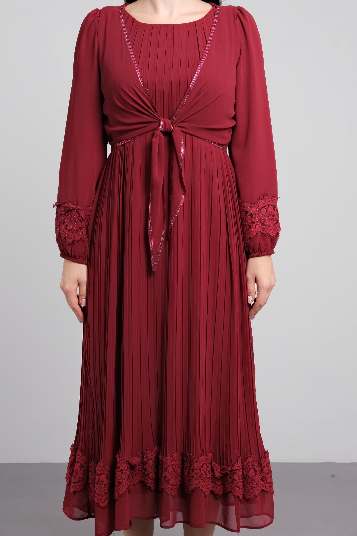 Casual Dresses-Claret Red