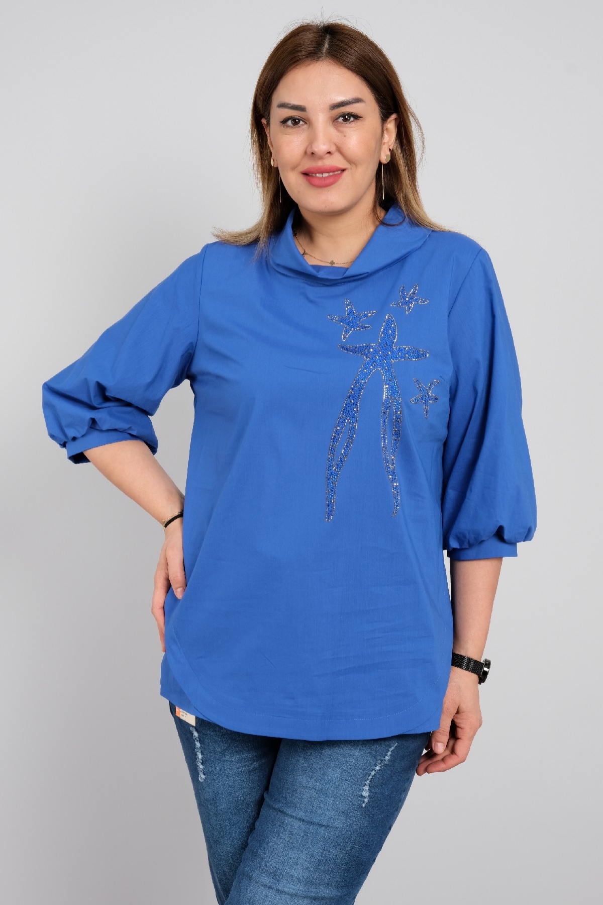 Blouses-Bright Blue