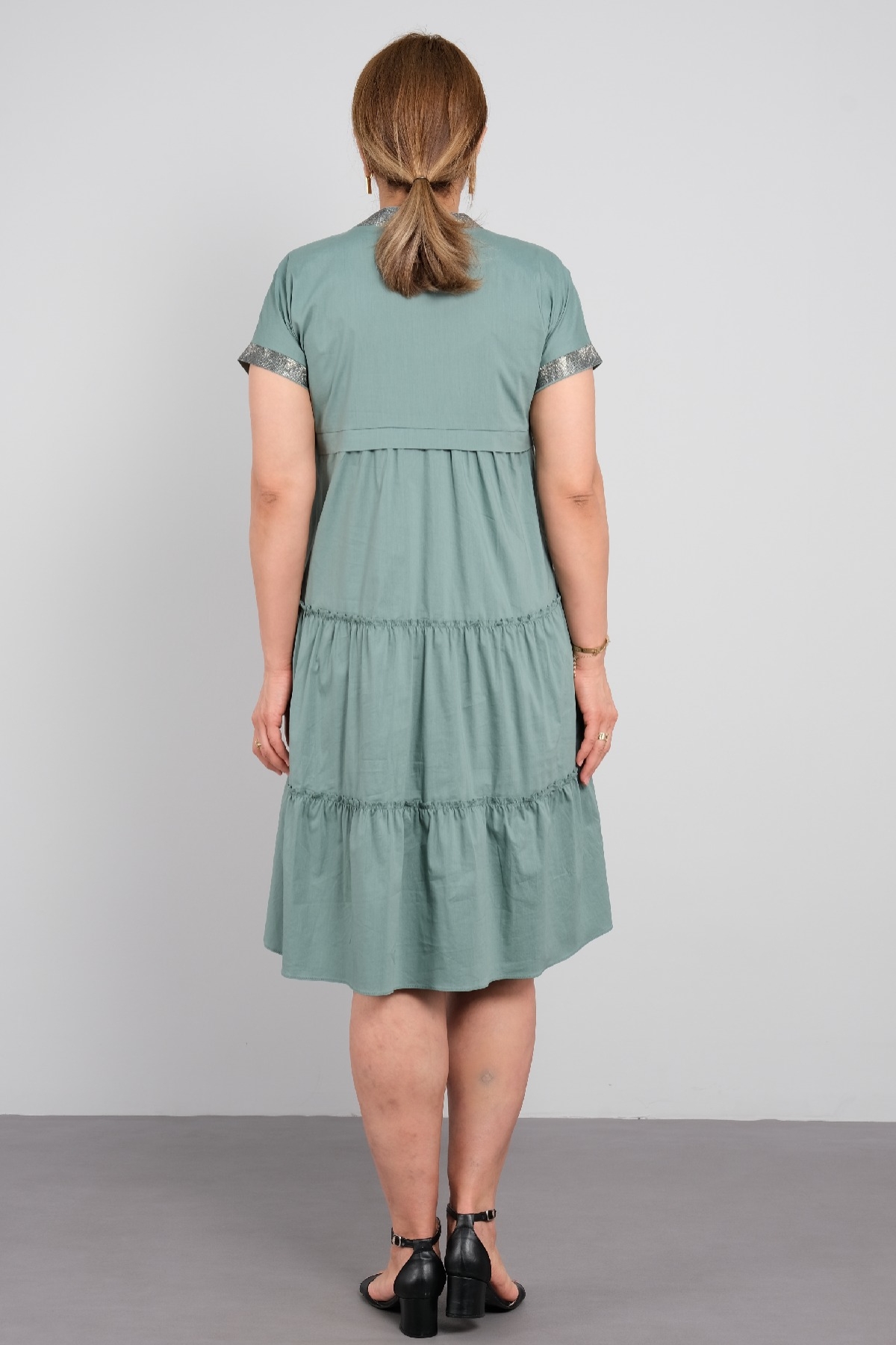 Casual Dresses-Petrol Green
