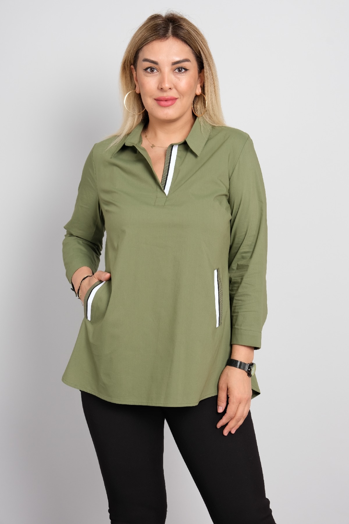 Blouses-Khaki