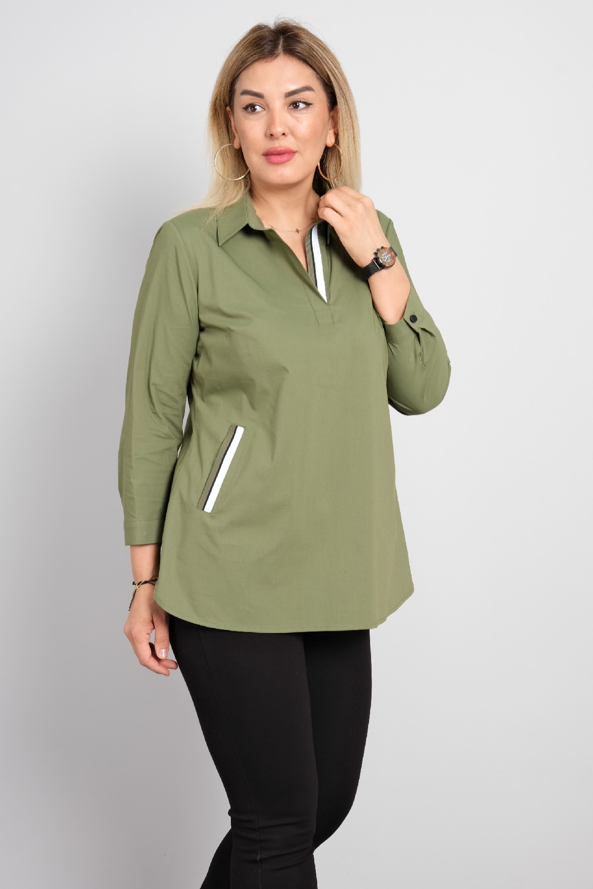 Blouses-Khaki