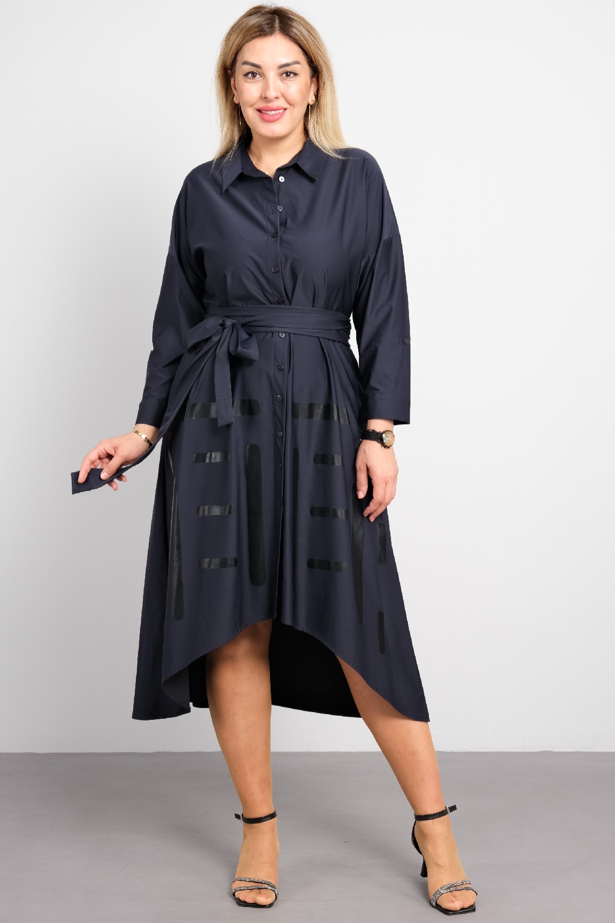 Casual Dresses-Dark Blue