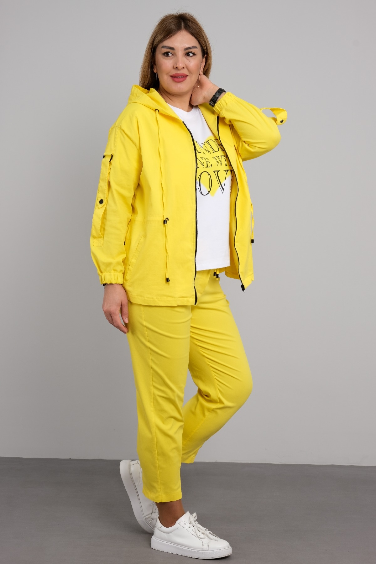 Women's 3 Piece Suits-Yellow