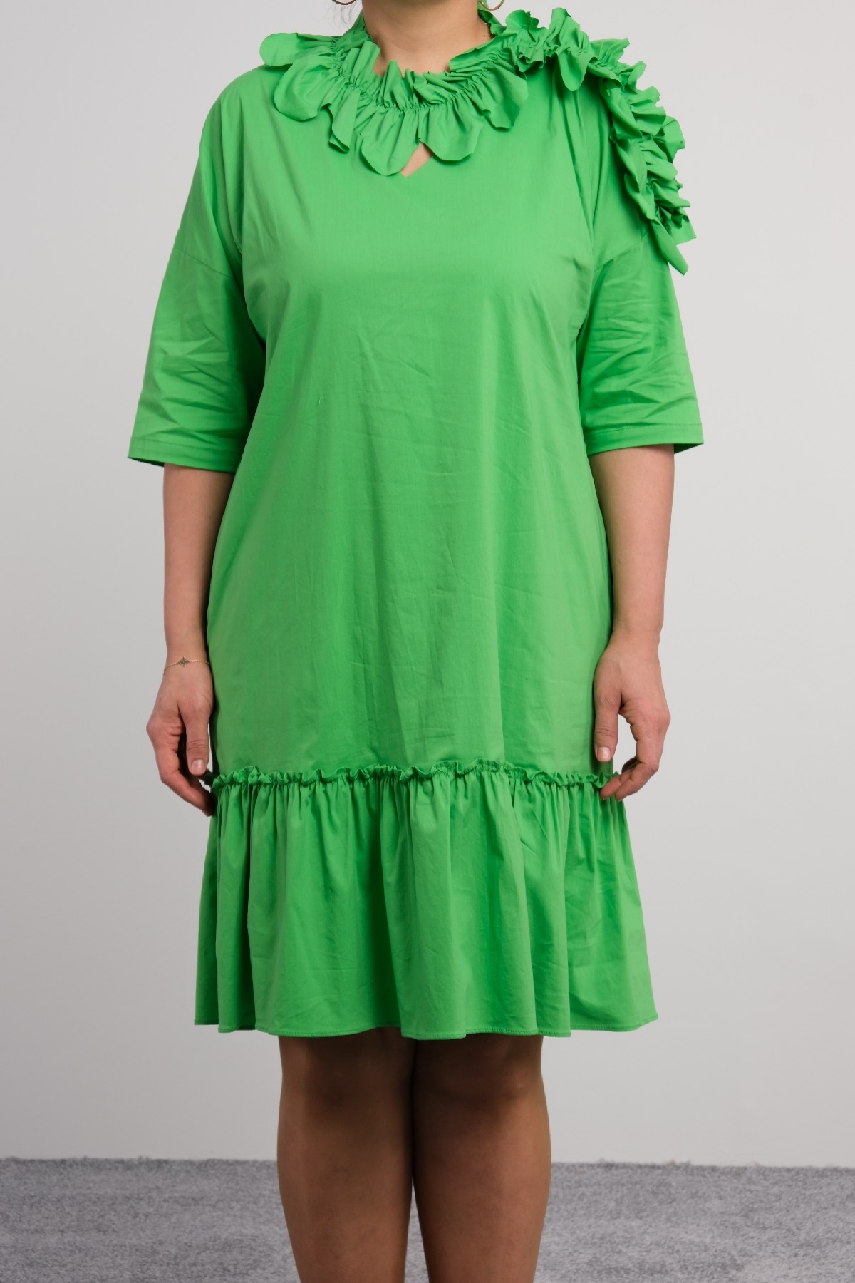 Günlük Elbiseler-Yeşil