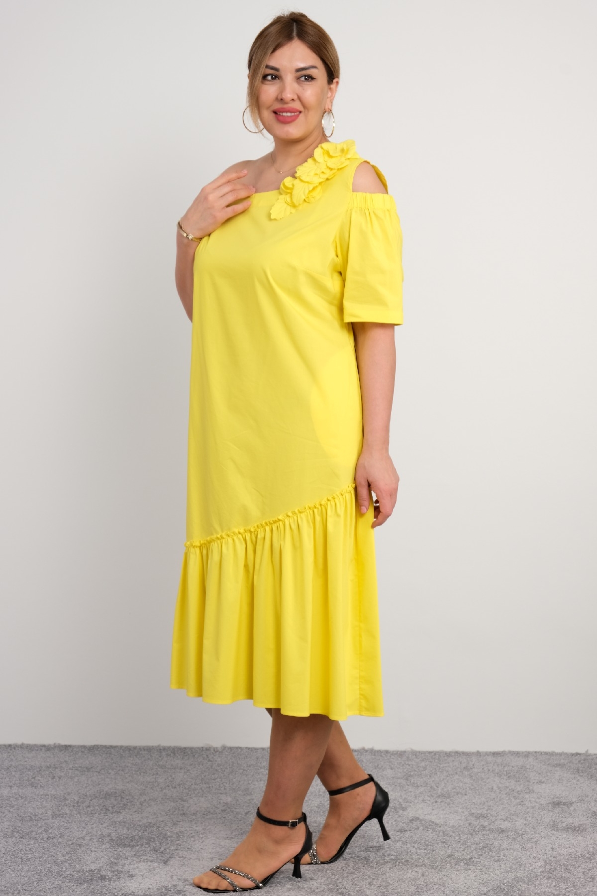Повседневные платья-Желтый