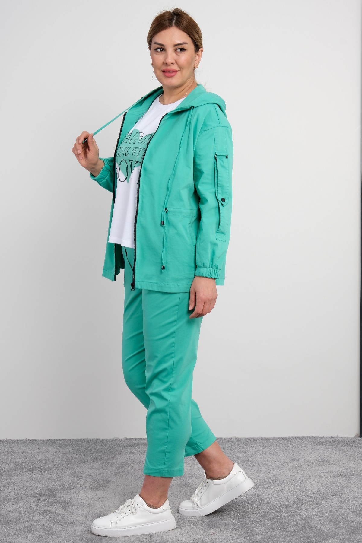 Women's 3 Piece Suits-Turquoise