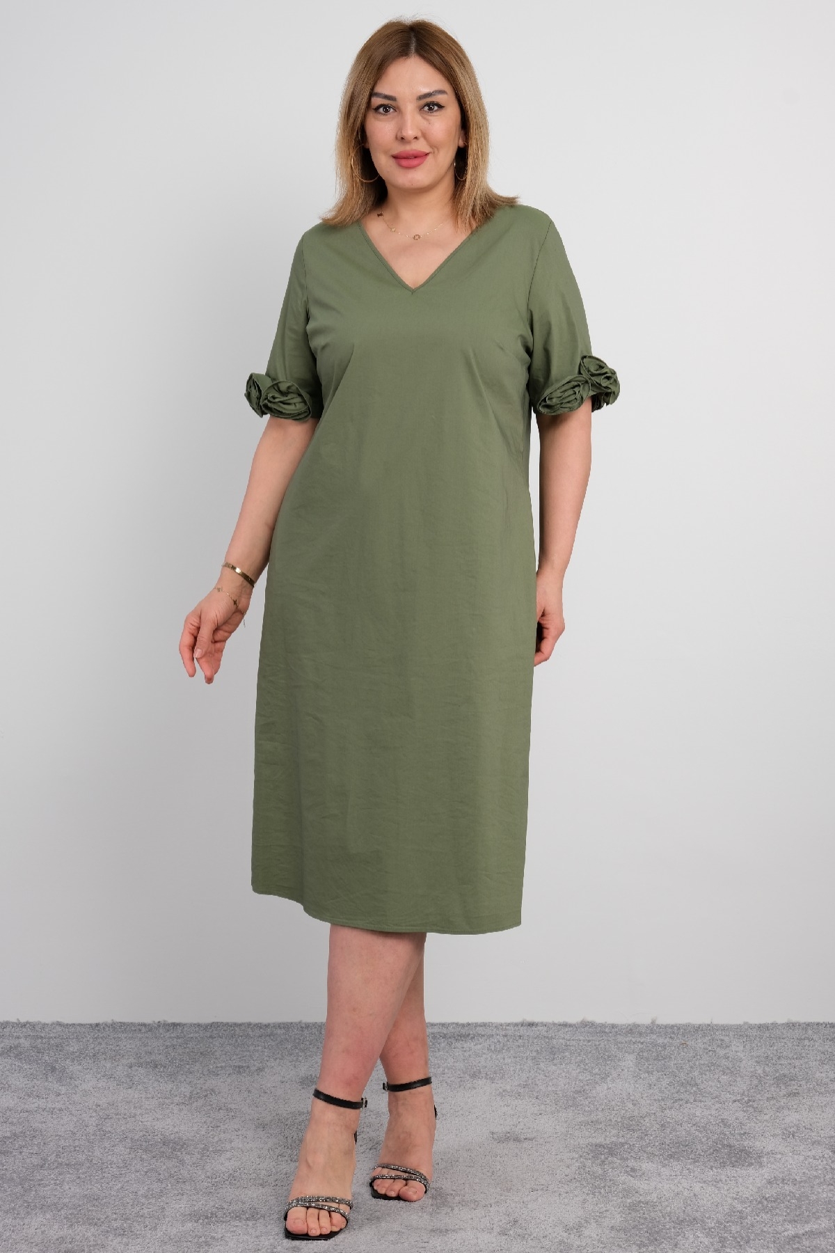 Casual Dresses-Khaki