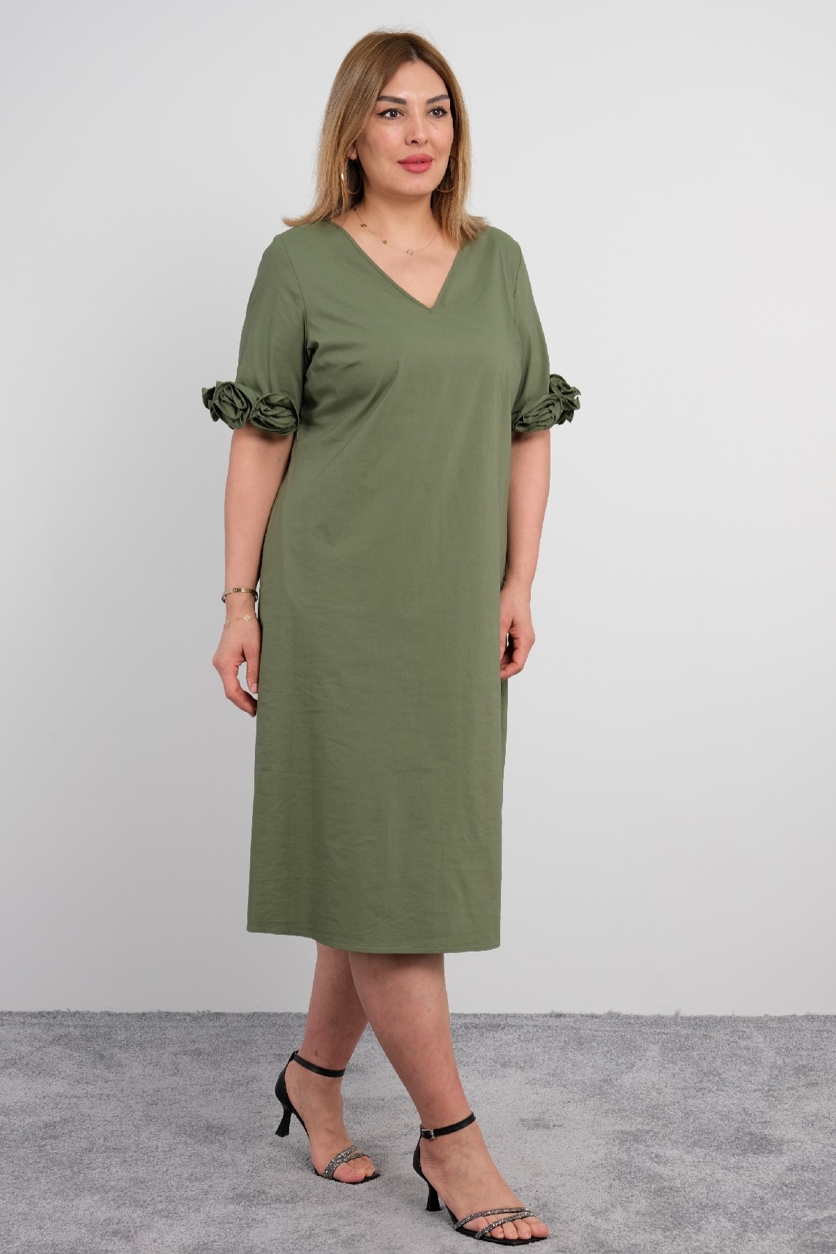 Casual Dresses-Khaki