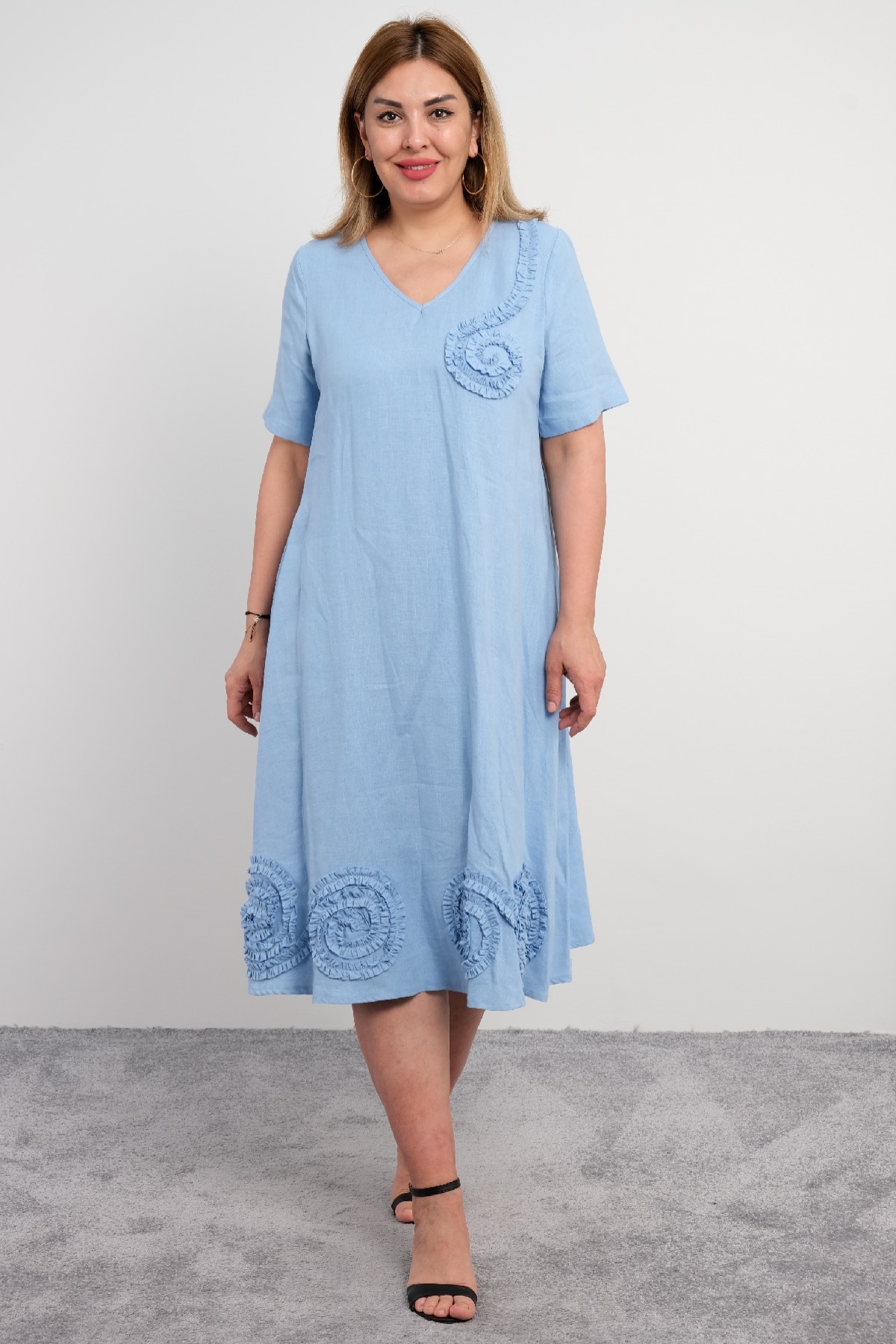 Casual Dresses-Blue