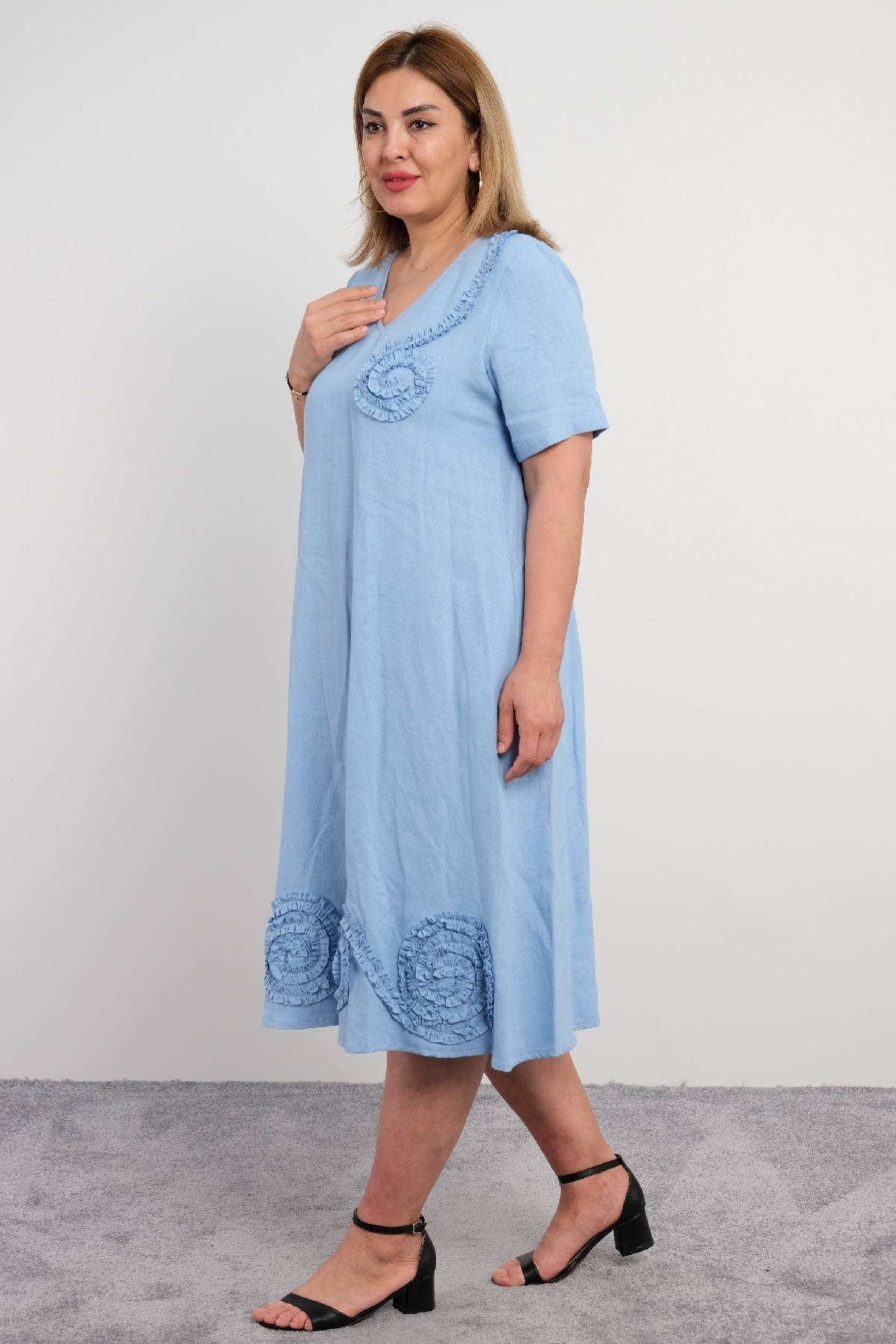 Casual Dresses-Blue