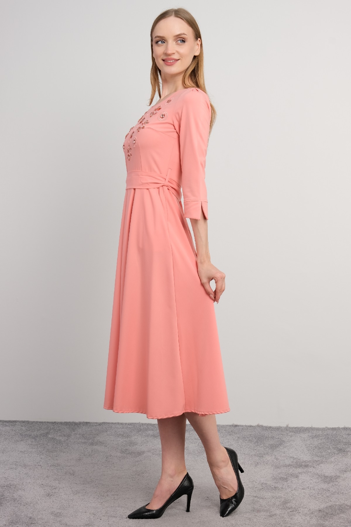 Casual Long Dresses-Coral