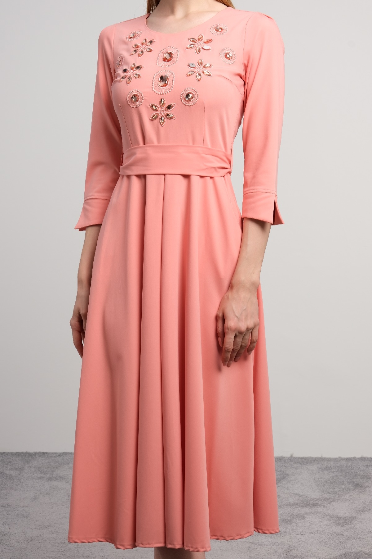 Casual Long Dresses-Coral