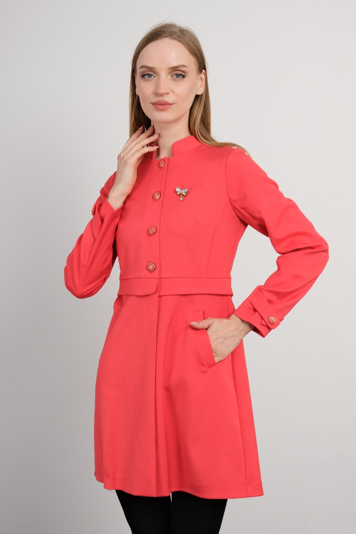 Casual Jacket-Coral